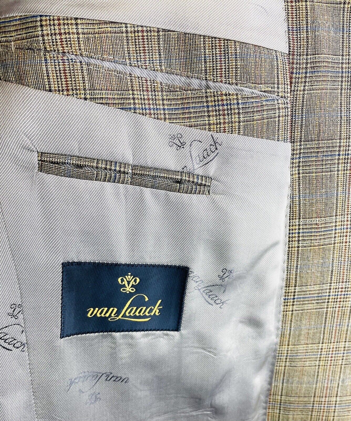 Van Laack Tweedsakko 50 NEU Herren Jackett Jacke Sakko Jagd Tweed Anzug Kariert
