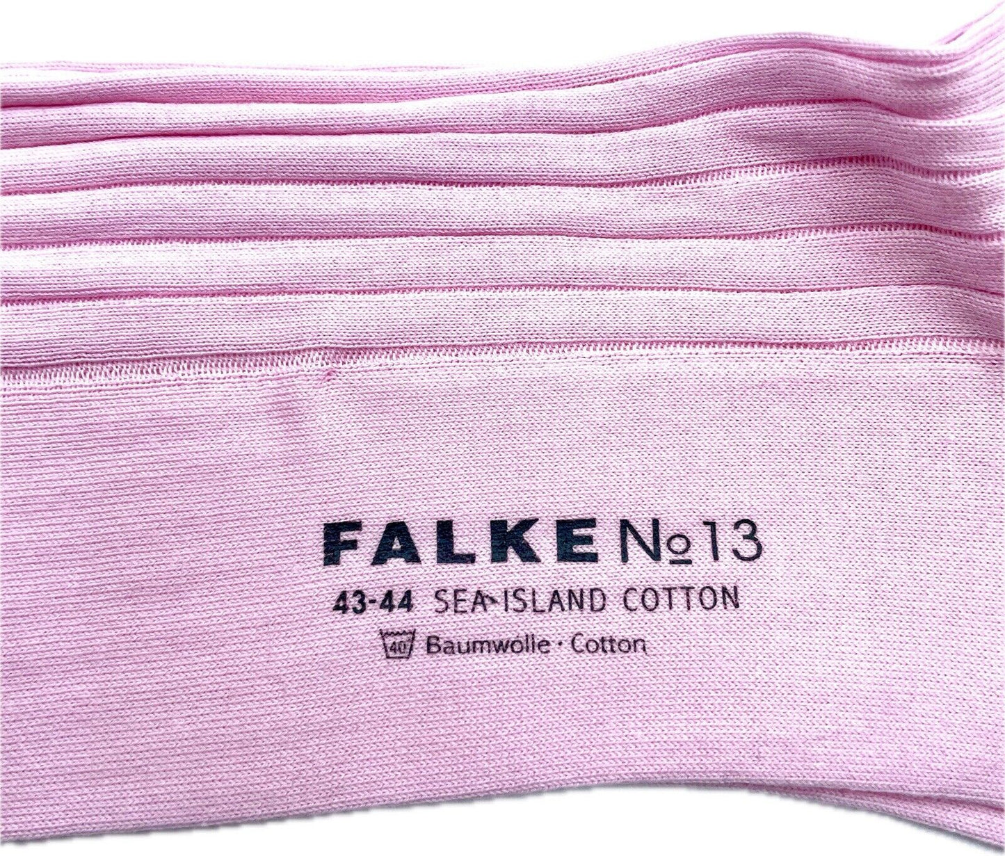 Falke No.13 Socken Gr 43-44 Herren Kniestrümpfe Strümpfe Rosa Sea Island Cotton