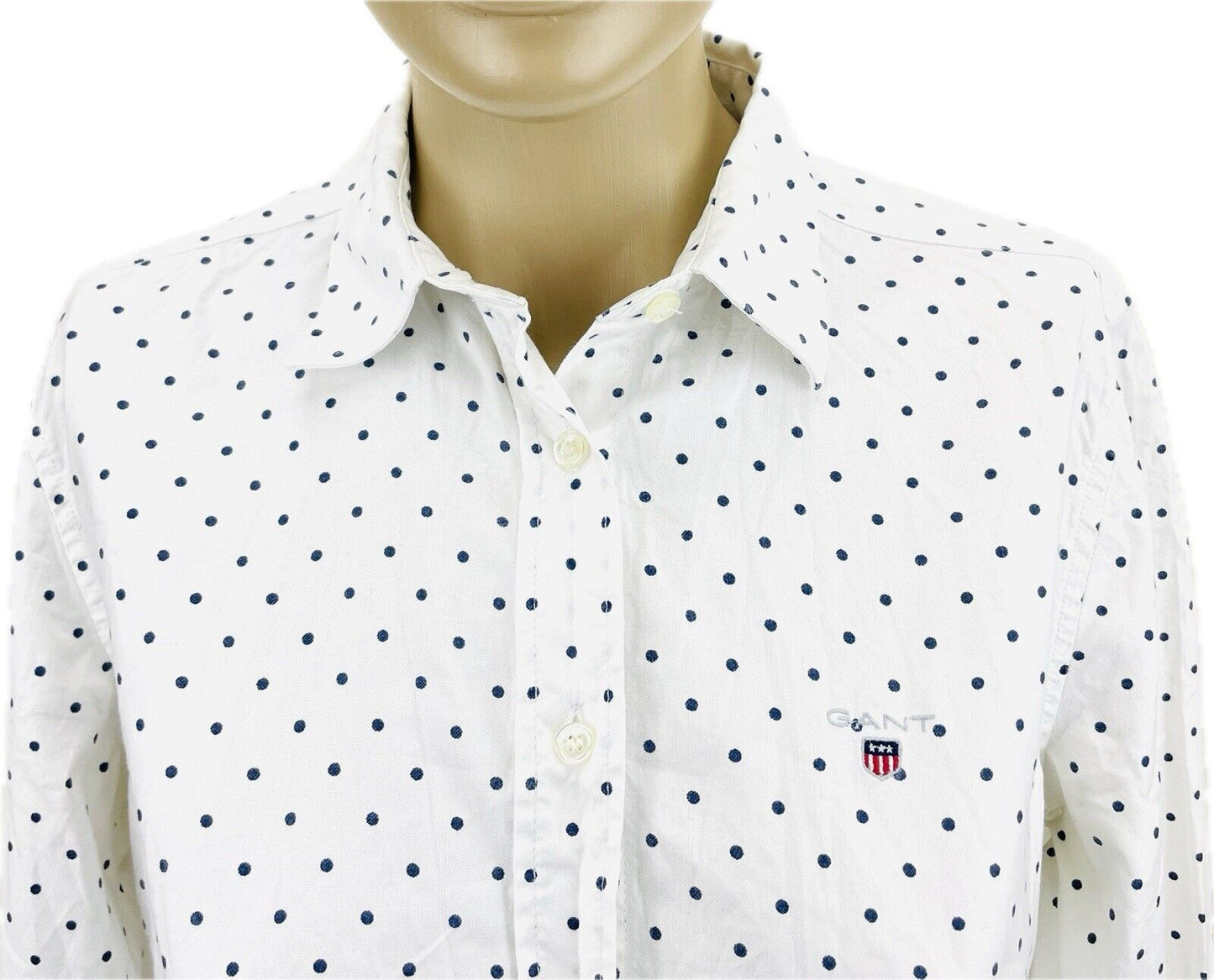 GANT Bluse Gr. S 36 Damen Hemdbluse Sweatshirt Frauen Poloshirt Hemd