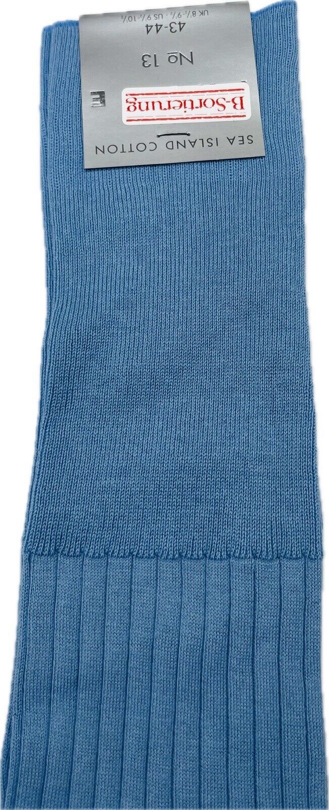 Falke No.13 Socken Gr 43-44 Herren Kniestrümpfe Strümpfe Blau Sea Island Cotton