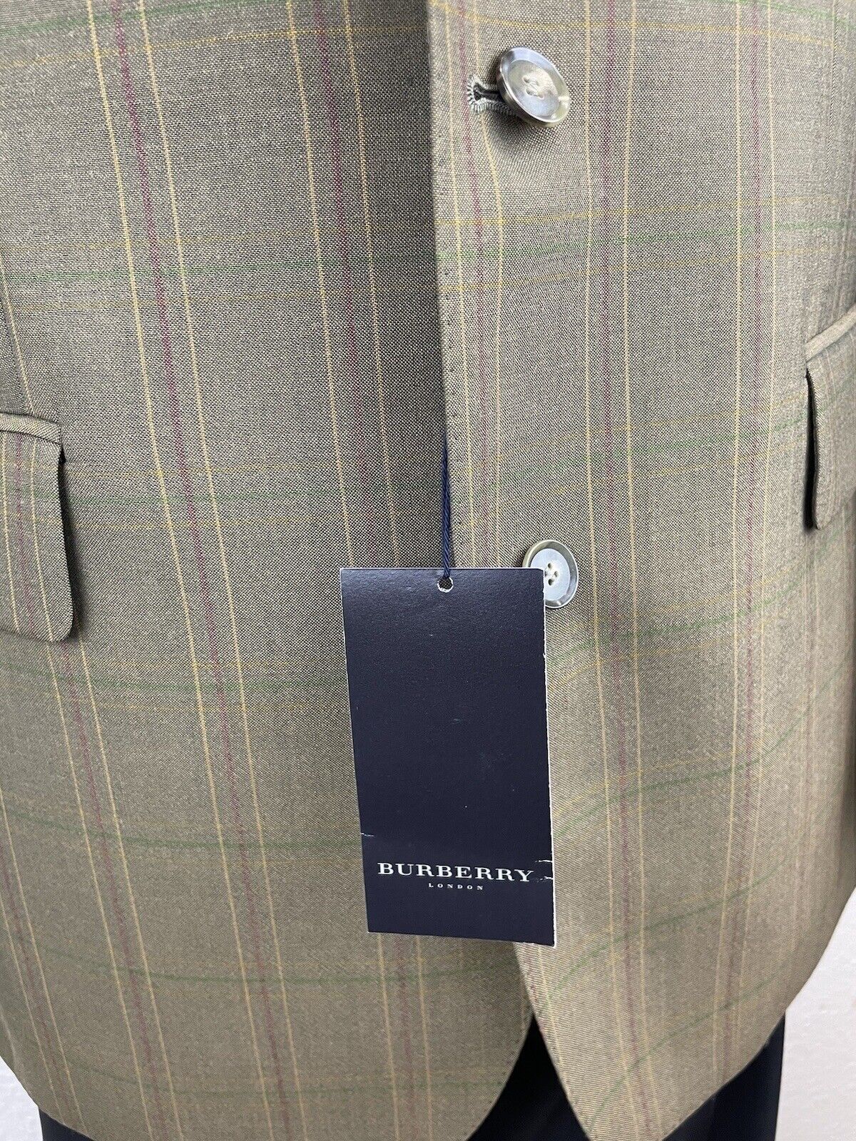 BURBERRY Sakko 50 Herren Jacke Männer Jackett Sakko Anzug Jagd Tweed Kariert Neu