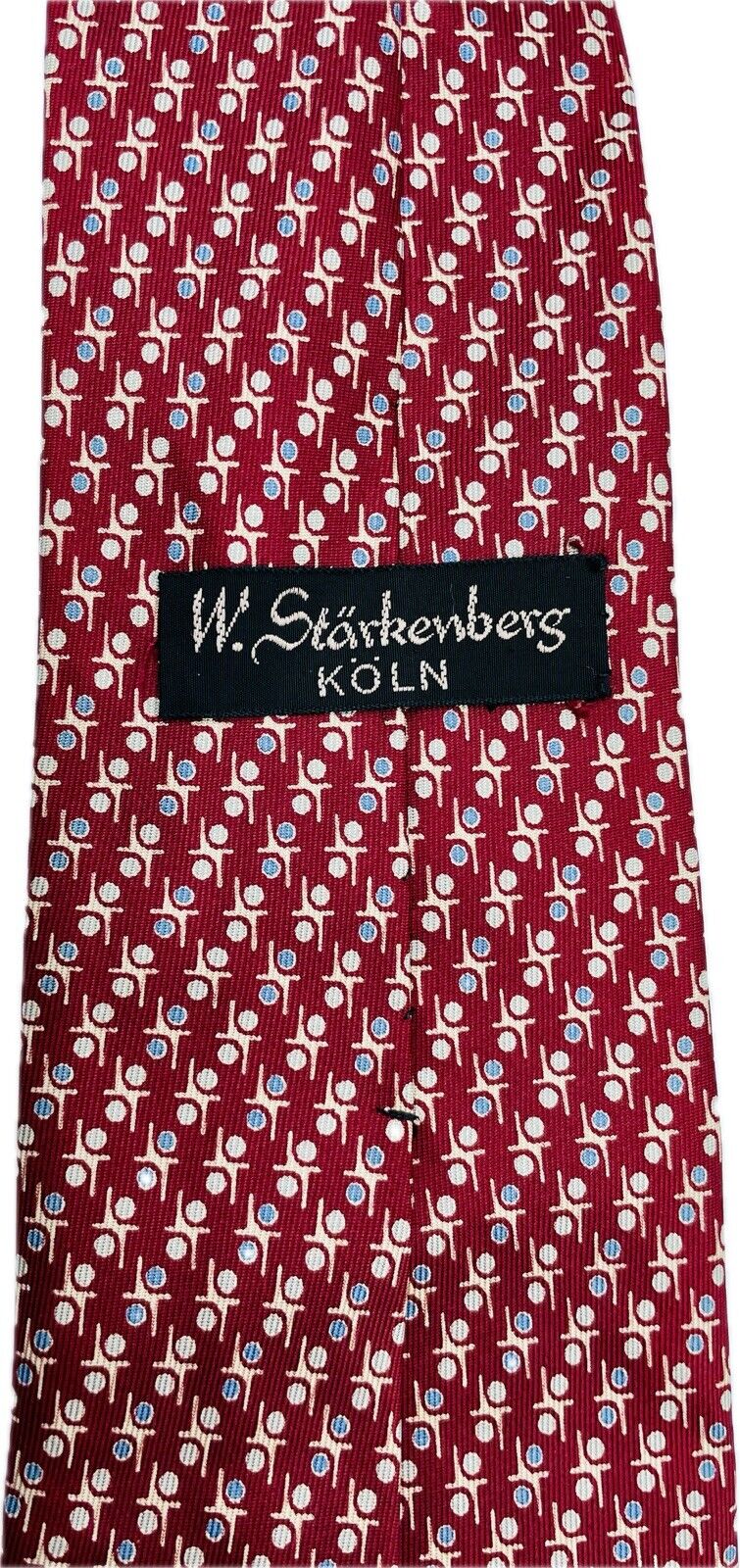 W. Stärkenberg Köln Seidenkrawatte Rot  Herren Krawatten Vintage Tie Retro Seide