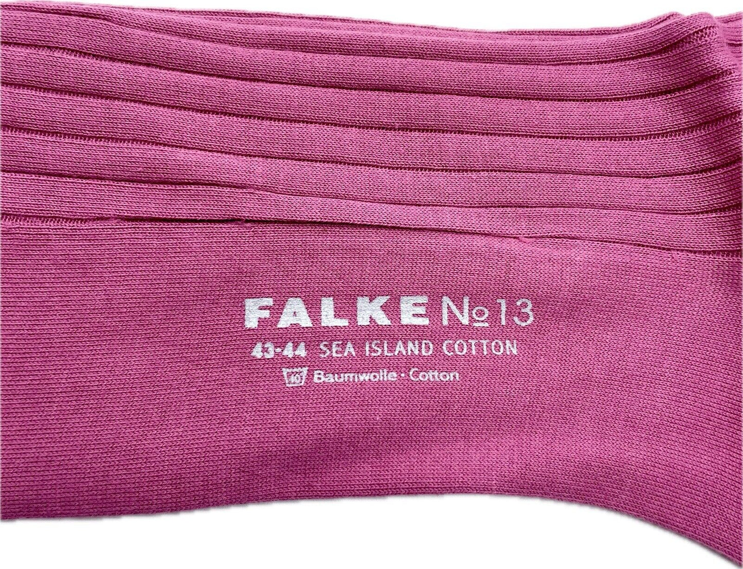 Falke No.13 Socken Gr 43-44 Herren Kniestrümpfe Strümpfe Rosa Sea Island Cotton