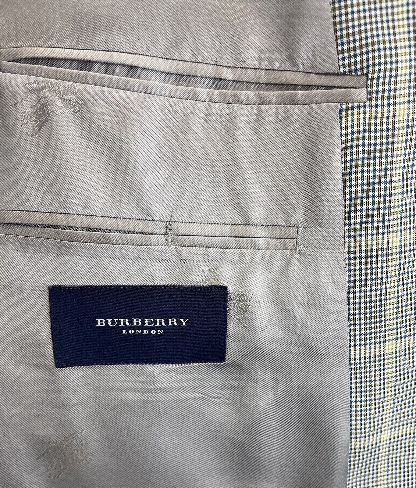 BURBERRY Sakko 50 Herren Jacke Männer Jackett Sakko Anzug Jagd Tweed Kariert Neu