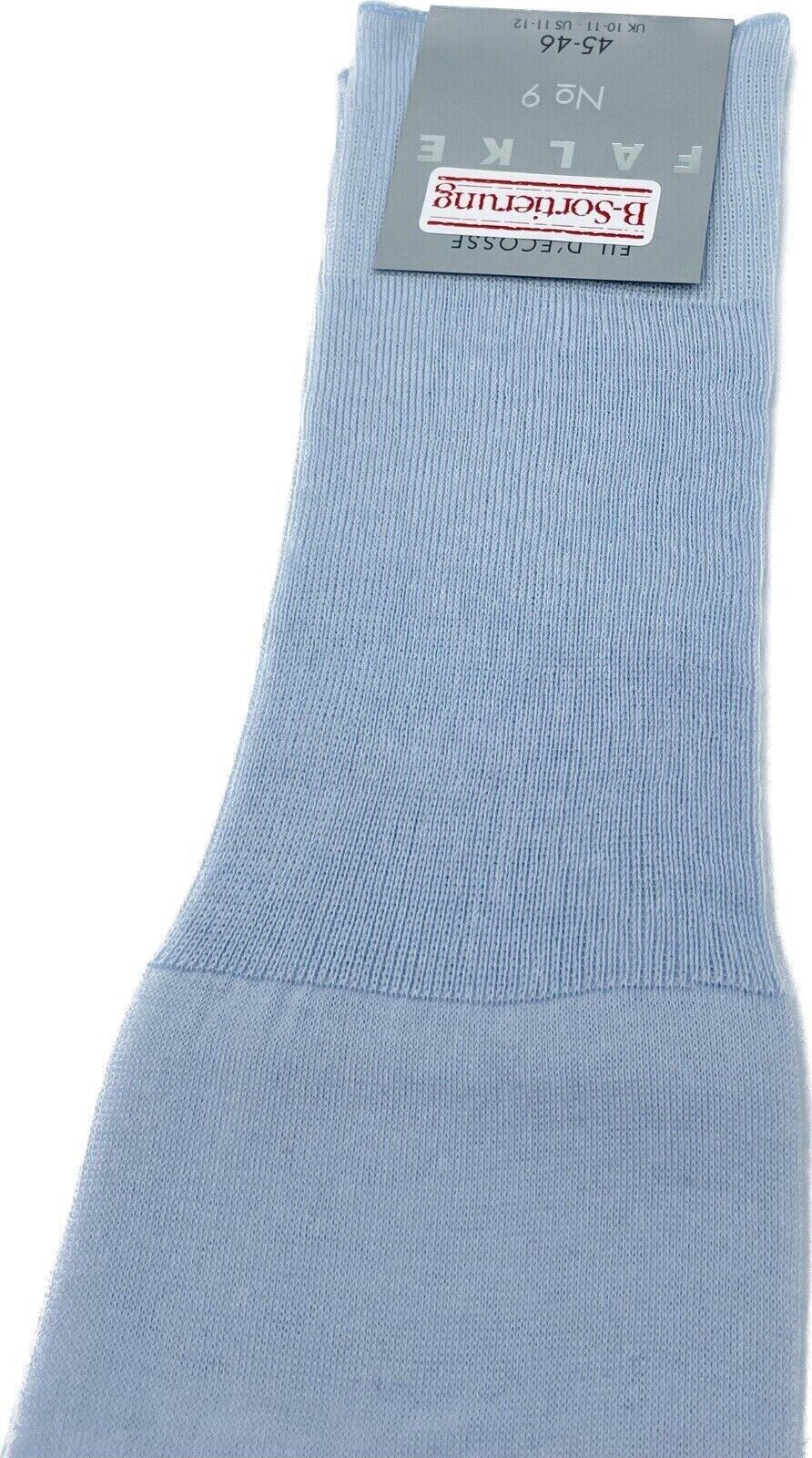 Falke No.9 Socken Gr 45-46 Herren Kniestrümpfe Strümpfe Blau FIL D´ECOSSE