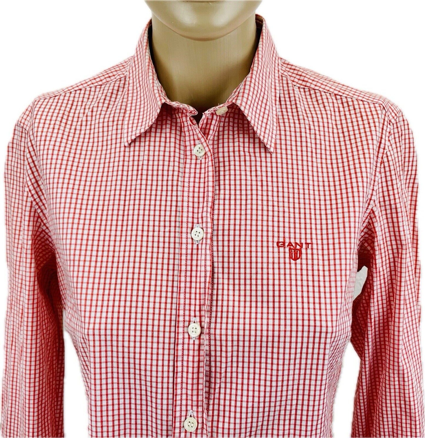 GANT Bluse Gr. M 38 Damen Hemdbluse Sweatshirt Frauen Poloshirt Hemd