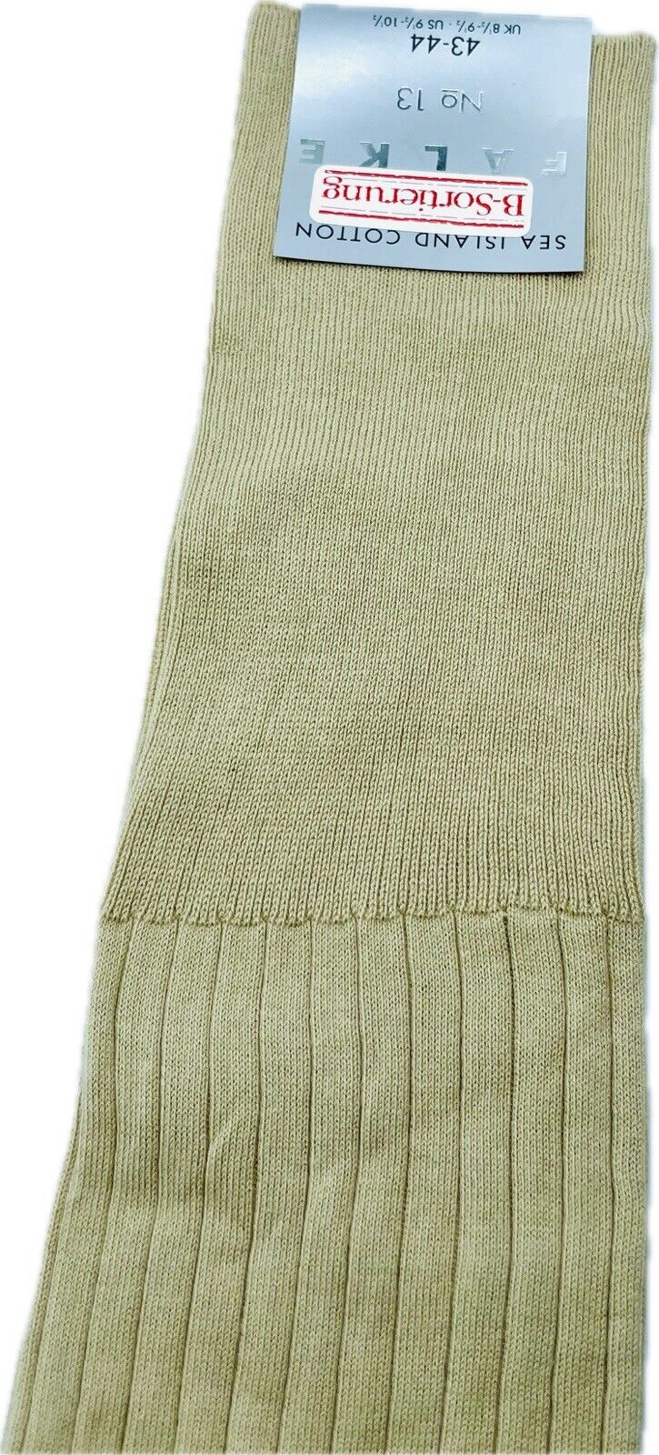 Falke No.13 Socken Gr 43-44 Herren Kniestrümpfe Strümpfe Beige Sea Island Cotton