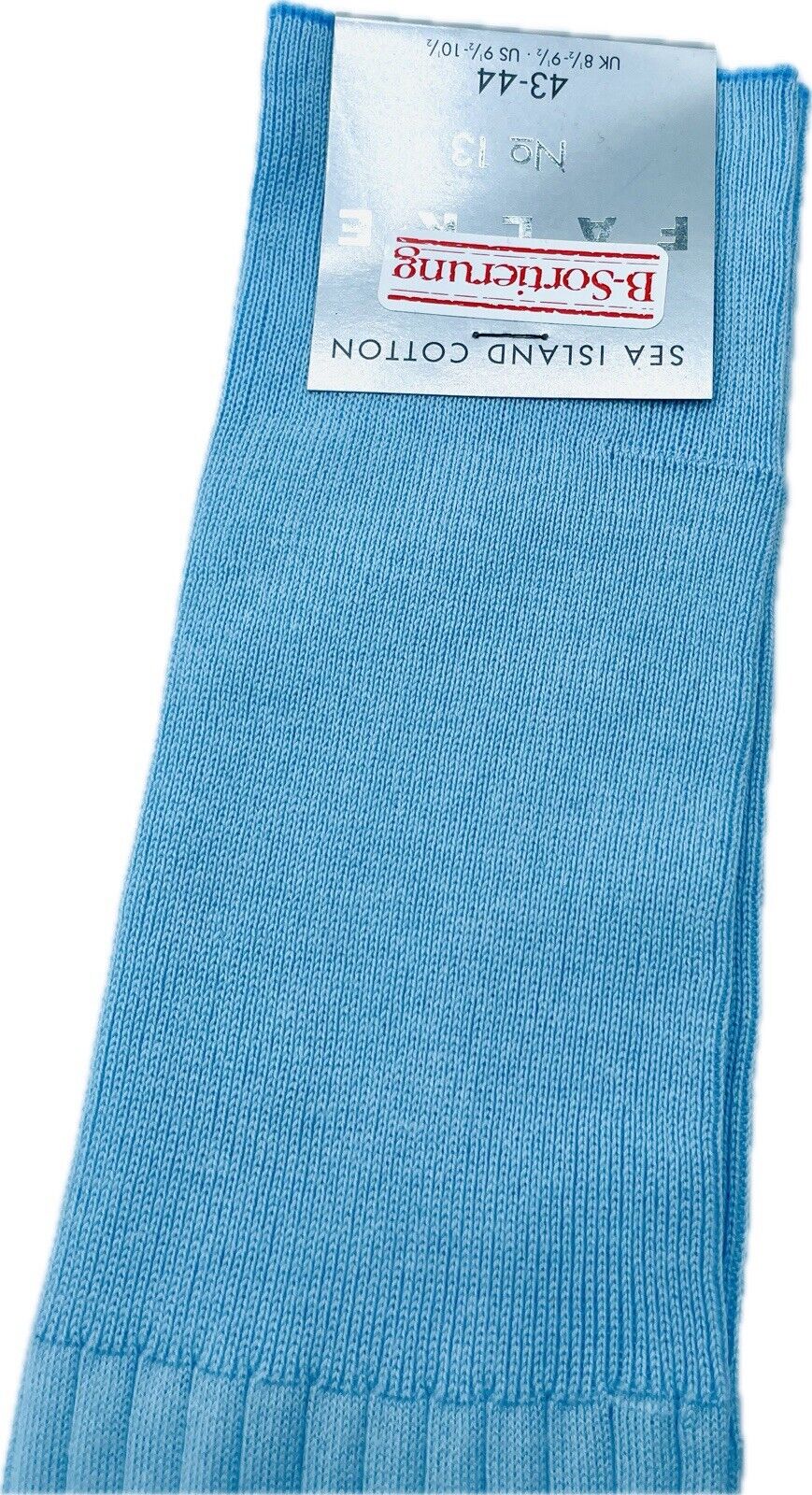 Falke No.13 Socken Gr 43-44 Herren Kniestrümpfe Strümpfe Blau Sea Island Cotton