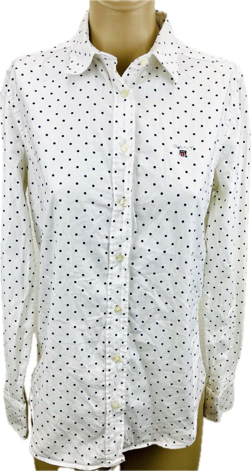 GANT Bluse Gr. S 36 Damen Hemdbluse Sweatshirt Frauen Poloshirt Hemd