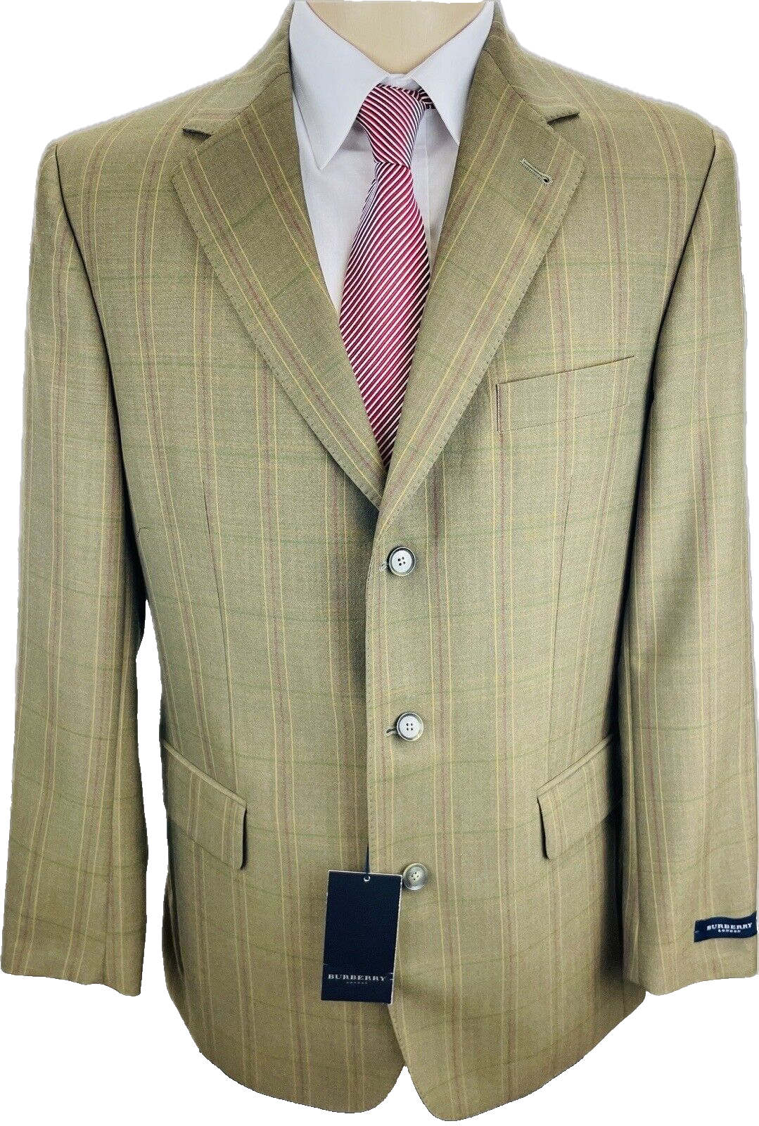 BURBERRY Sakko 50 Herren Jacke Männer Jackett Sakko Anzug Jagd Tweed Kariert Neu