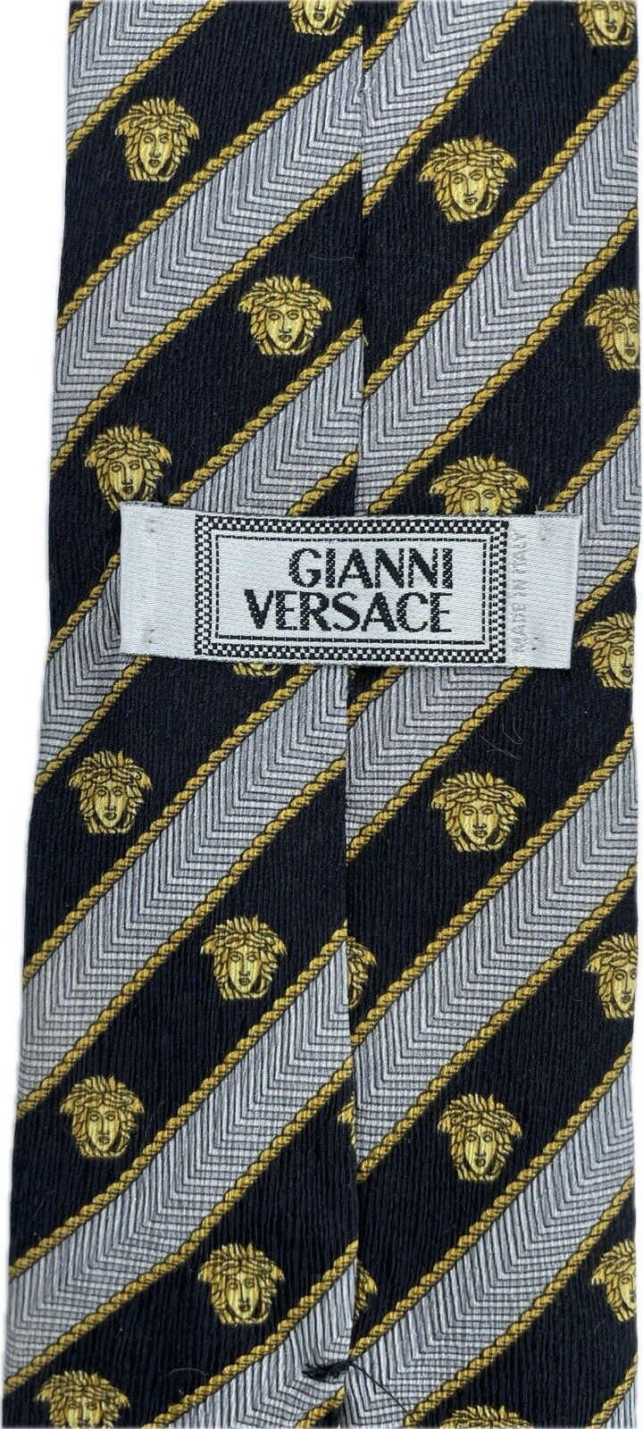 Versace Seidenkrawatte Herren Krawatten Binder Schlips Vintage Seide Retro