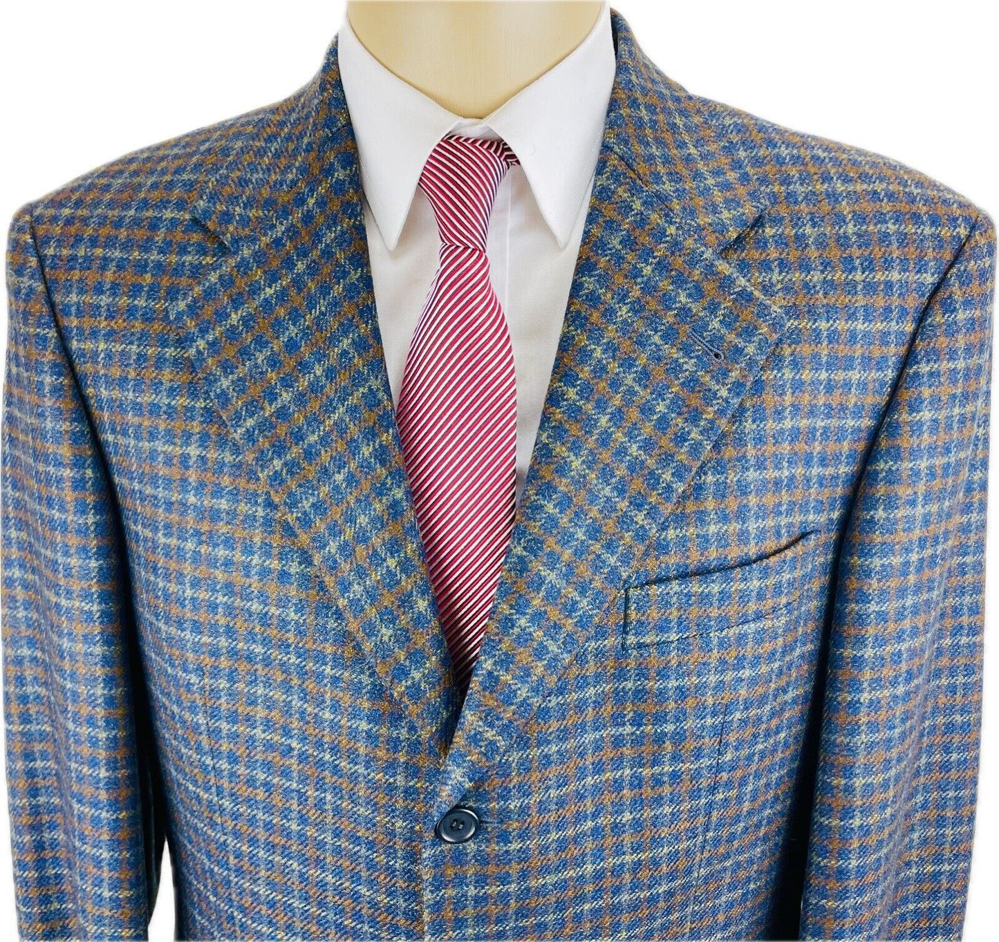 Ermenegildo Zegna Tweedsakko 50 Mohair Herren Jackett Sakko Anzug Kariert Jagd