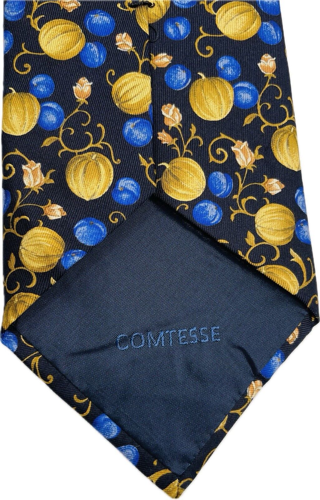 Comtesse Seidenkrawatte Muscheln Maritim Herren Krawatten Vintage Tie