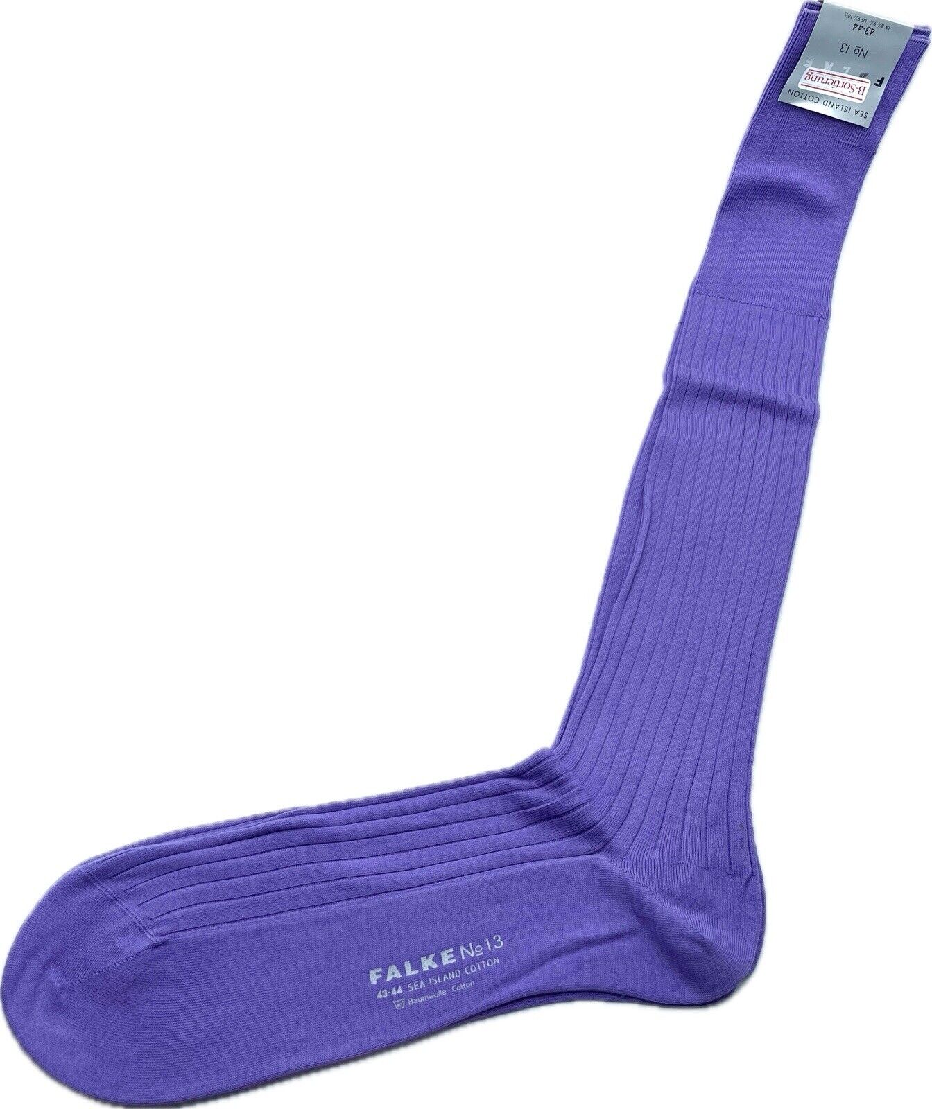 Falke No.13 Socken Gr 43-44 Herren Kniestrümpfe Strümpfe Lila Sea Island Cotton
