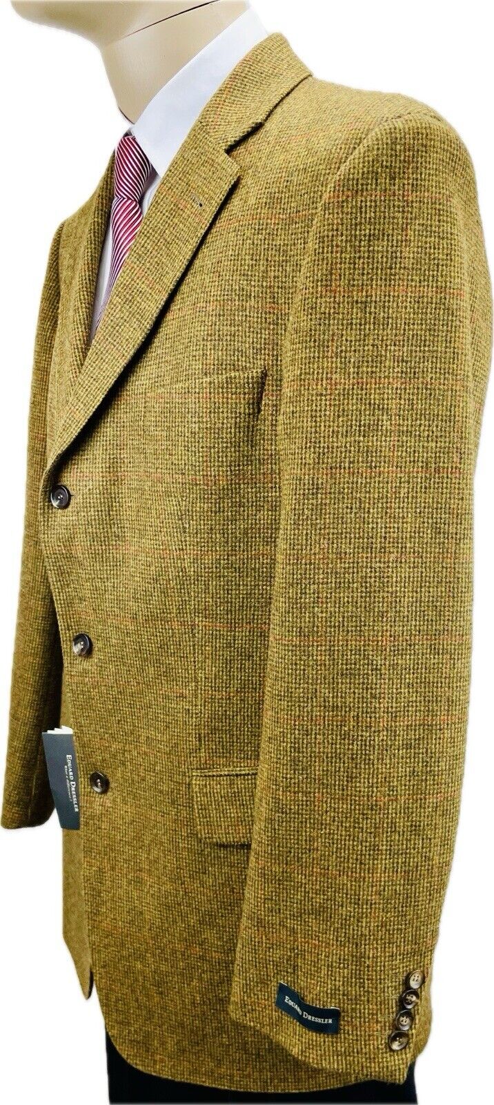 Eduard Dressler Tweedsakko 52 Herren Jacke Männer Jackett Sakko Anzug Jagd Tweed