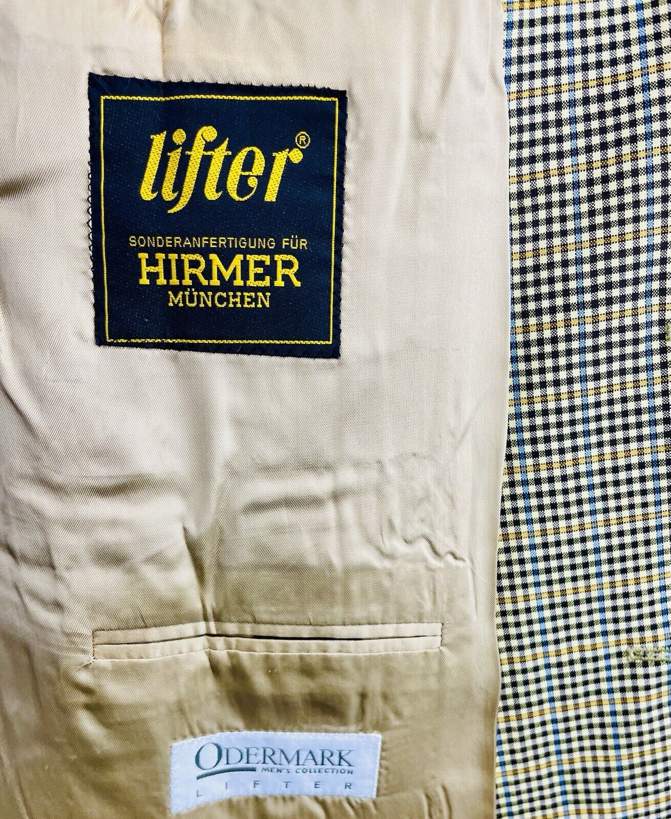 Odermark Sakko 28 Kariert Herren Jacke Jackett Anzug Tweed Vintage