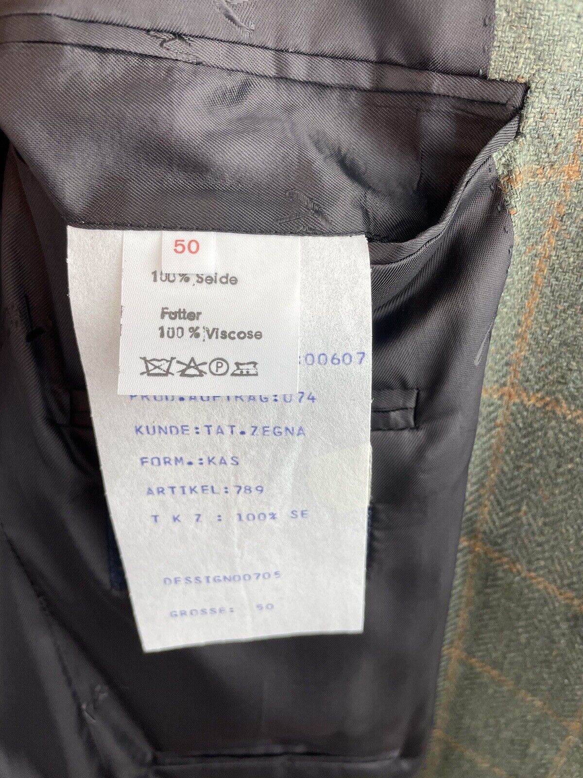 Ermenegildo Zegna Tweedsakko Seide 50 Herren Männer Jackett Sakko Anzug Jagd