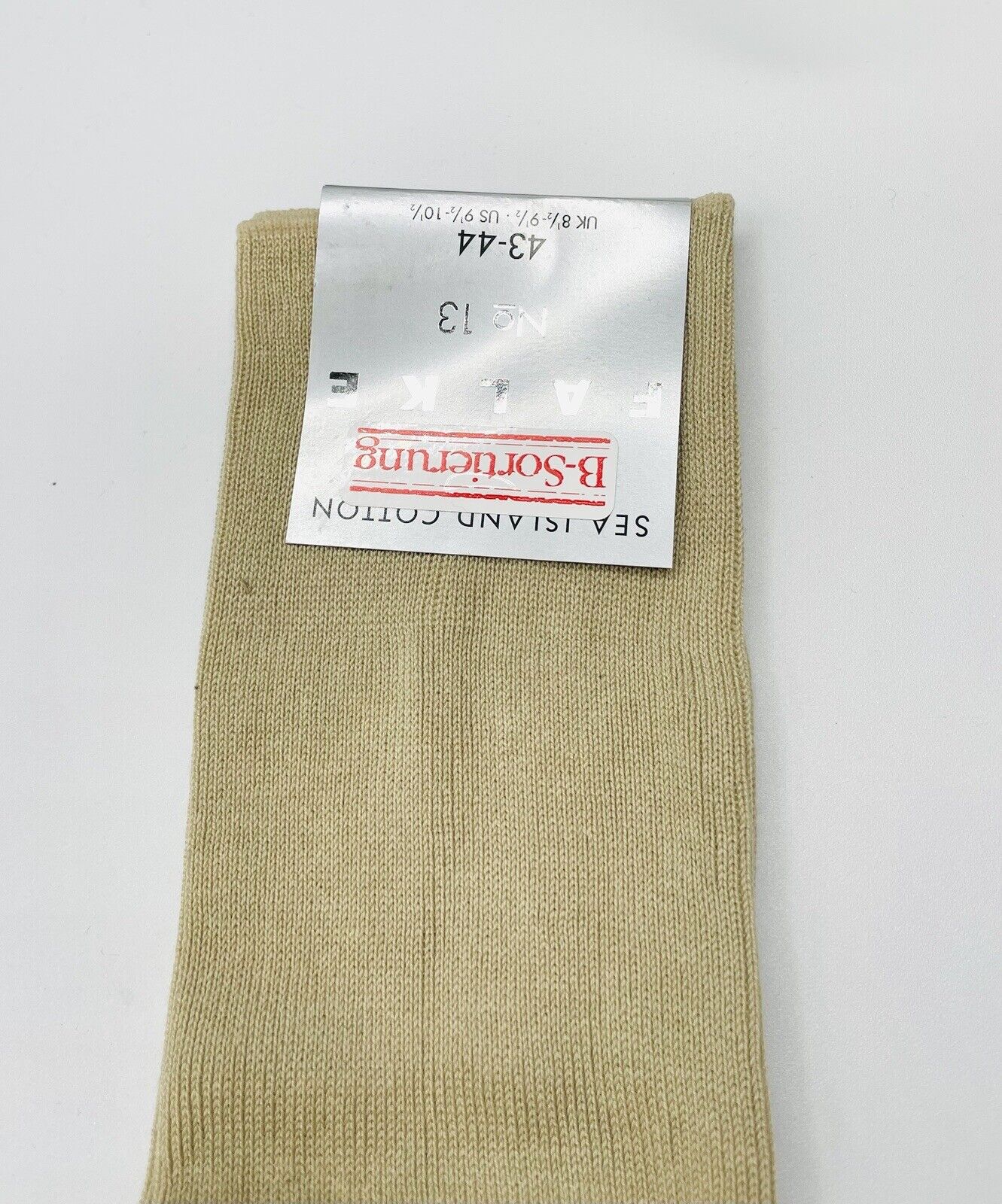 Falke No.13 Socken Gr 43-44 Herren Kniestrümpfe Strümpfe Beige Sea Island Cotton
