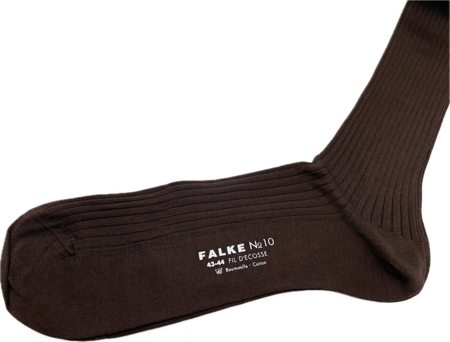 Falke No.10 Socken Gr. 43-44 Herren Kniestrümpfe Strümpfe Braun FIL D´ECOSSE