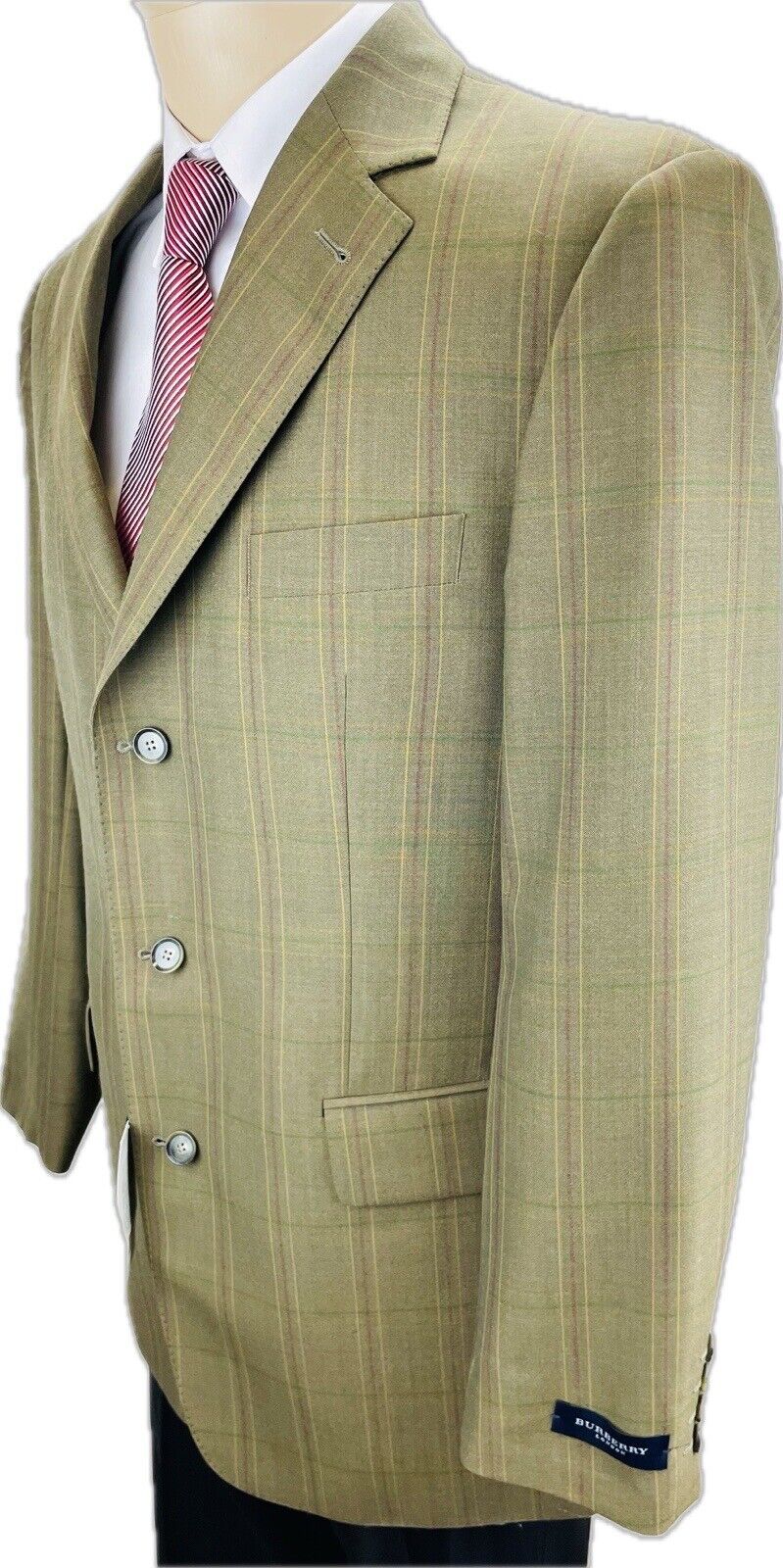 BURBERRY Sakko 50 Herren Jacke Männer Jackett Sakko Anzug Jagd Tweed Kariert Neu
