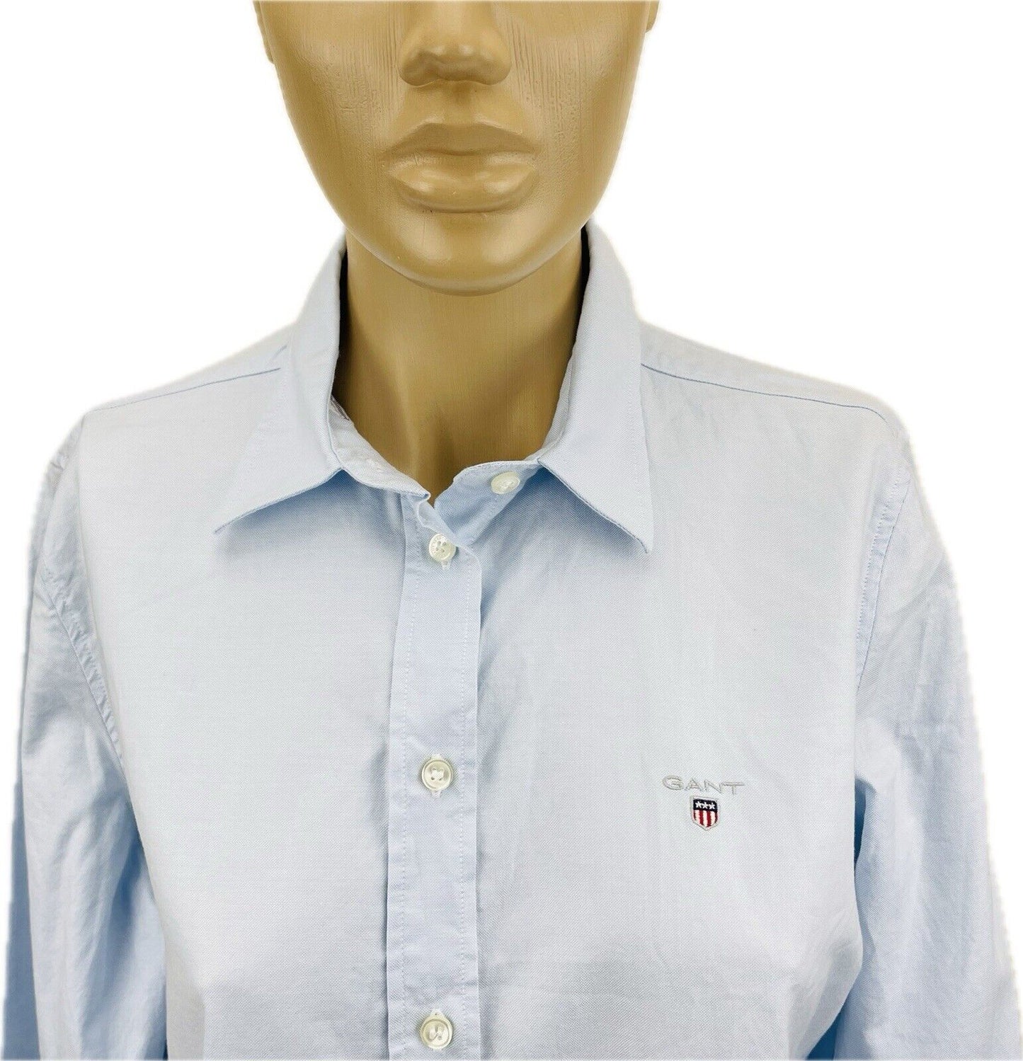 GANT Bluse Gr. M 40 Oxford Damen Hemdbluse Sweatshirt Frauen Poloshirt Hemd
