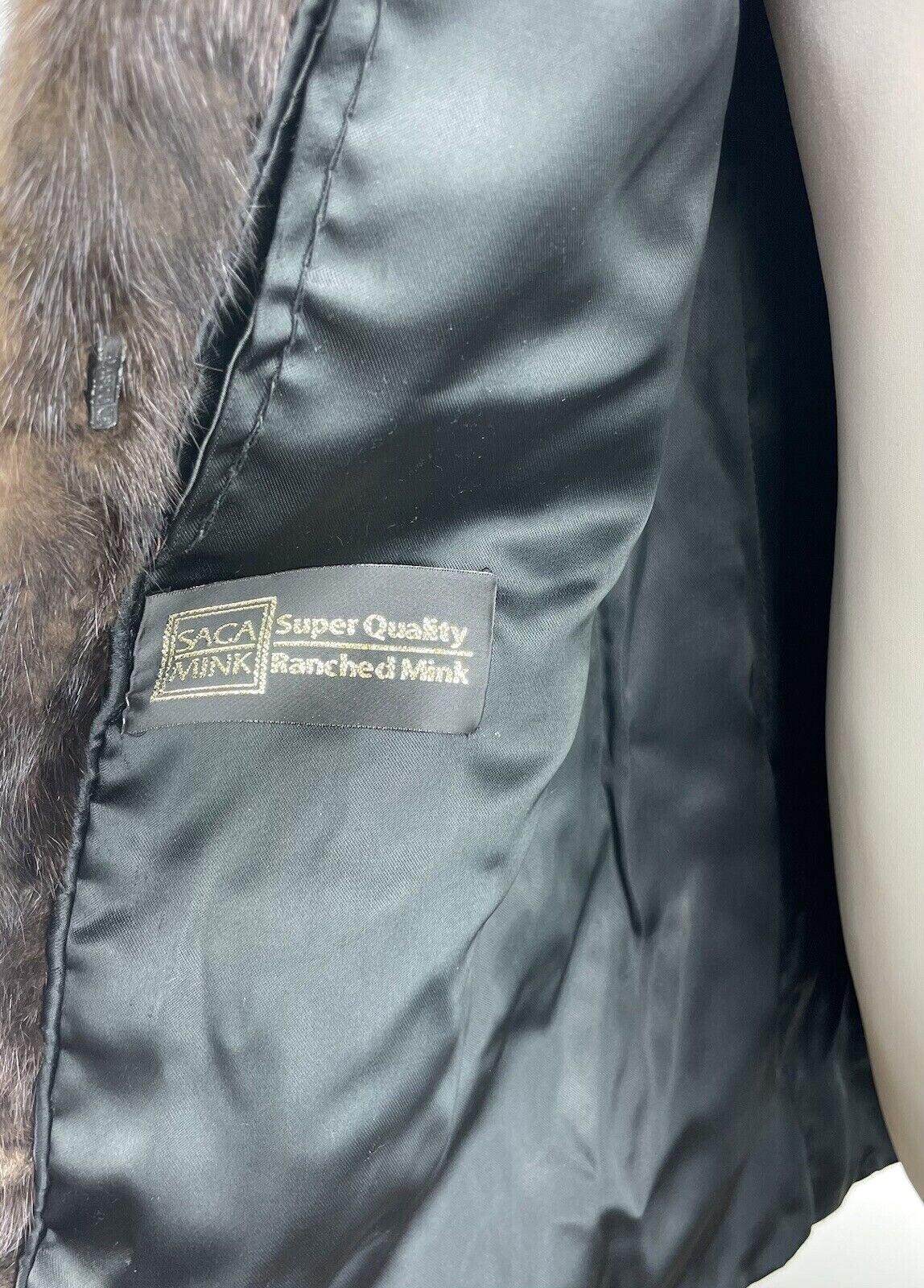 Saga Mink Nerzjacke Gr. 42 L Damen Pelzmantel Echt Pelz Pelzjacke Nerzpelz Nerz