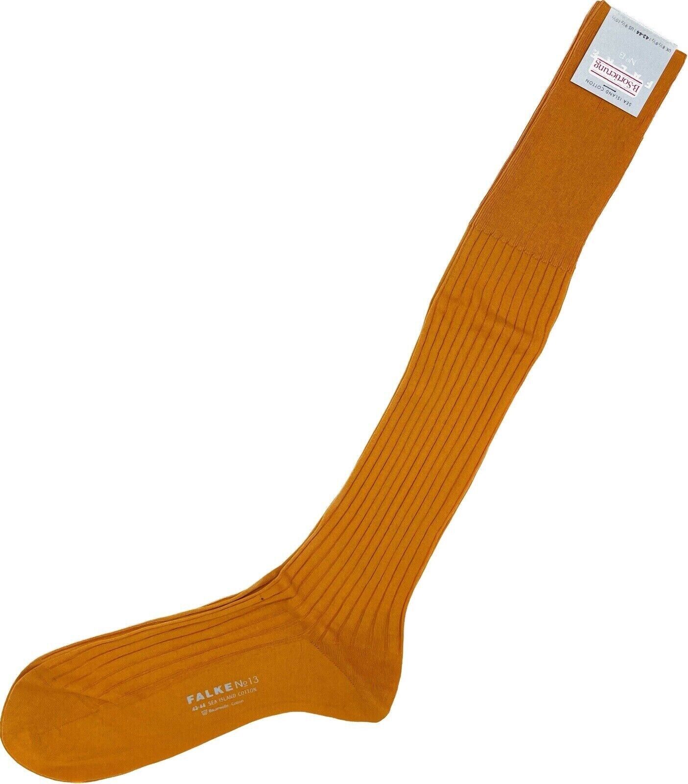 Falke No.13 Socken 43-44 Herren Kniestrümpfe Strümpfe Orange Sea Island Cotton