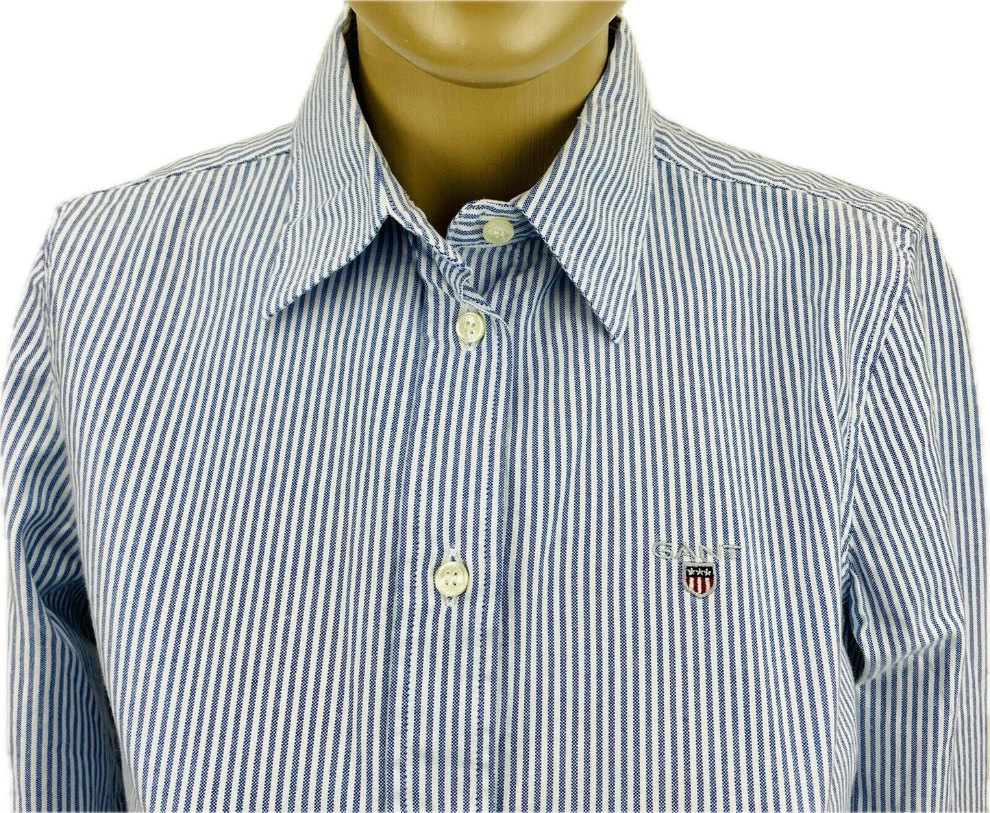 GANT Bluse Gr. S 34 Oxford Damen Hemdbluse Sweatshirt Frauen Poloshirt Hemd