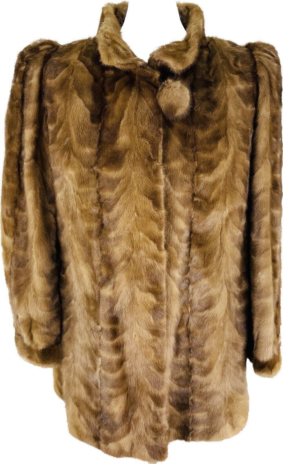 Saga Mink Nerzjacke Gr. 42 L Damen Pelzmantel Echt Pelz Pelzjacke Nerzpelz Nerz