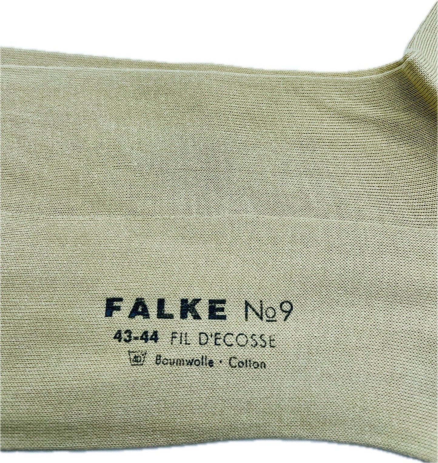 Falke No.9 Socken Gr. 43-44 Herren Kniestrümpfe Strümpfe Beige FIL D´ECOSSE