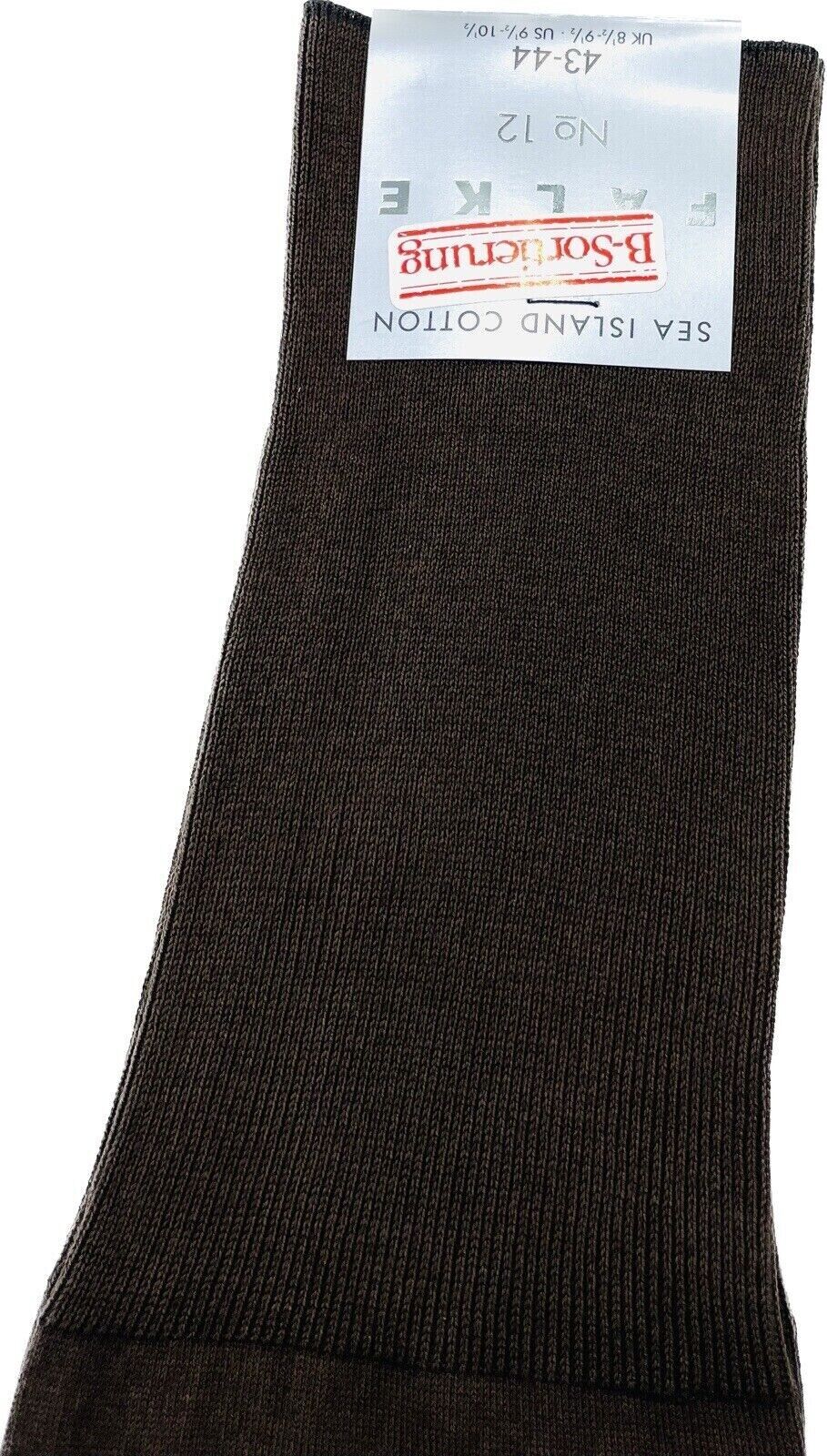 Falke No.13 Socken Gr 43-44 Herren Kniestrümpfe Strümpfe Braun Sea Island Cotton