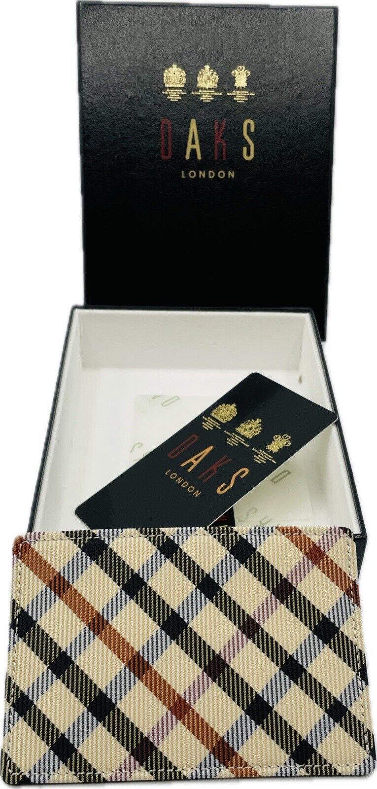 DAKS Kartenetui NEU Cardholder Portmonee Geldbörse Portemonnaie Tasche Tweed