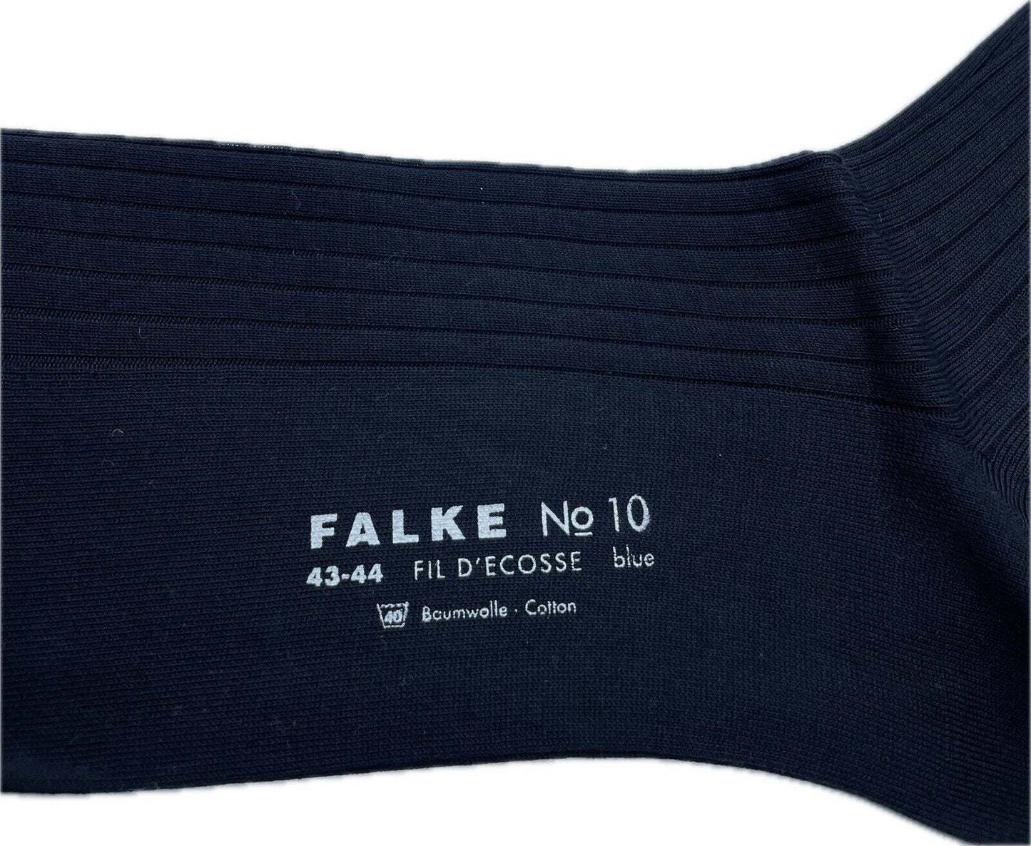 Falke No.10 Socken 43-44 Herren Kniestrümpfe Strümpfe Dunkelblau FIL D´ECOSSE