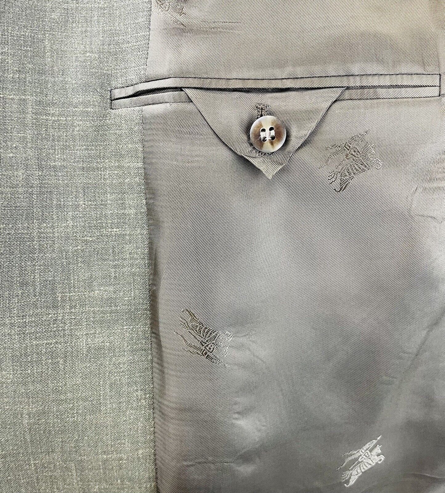 BURBERRY Leinensakko 50 Herren Jacke Männer Jackett Sakko Anzug Jagd Leinen Neu