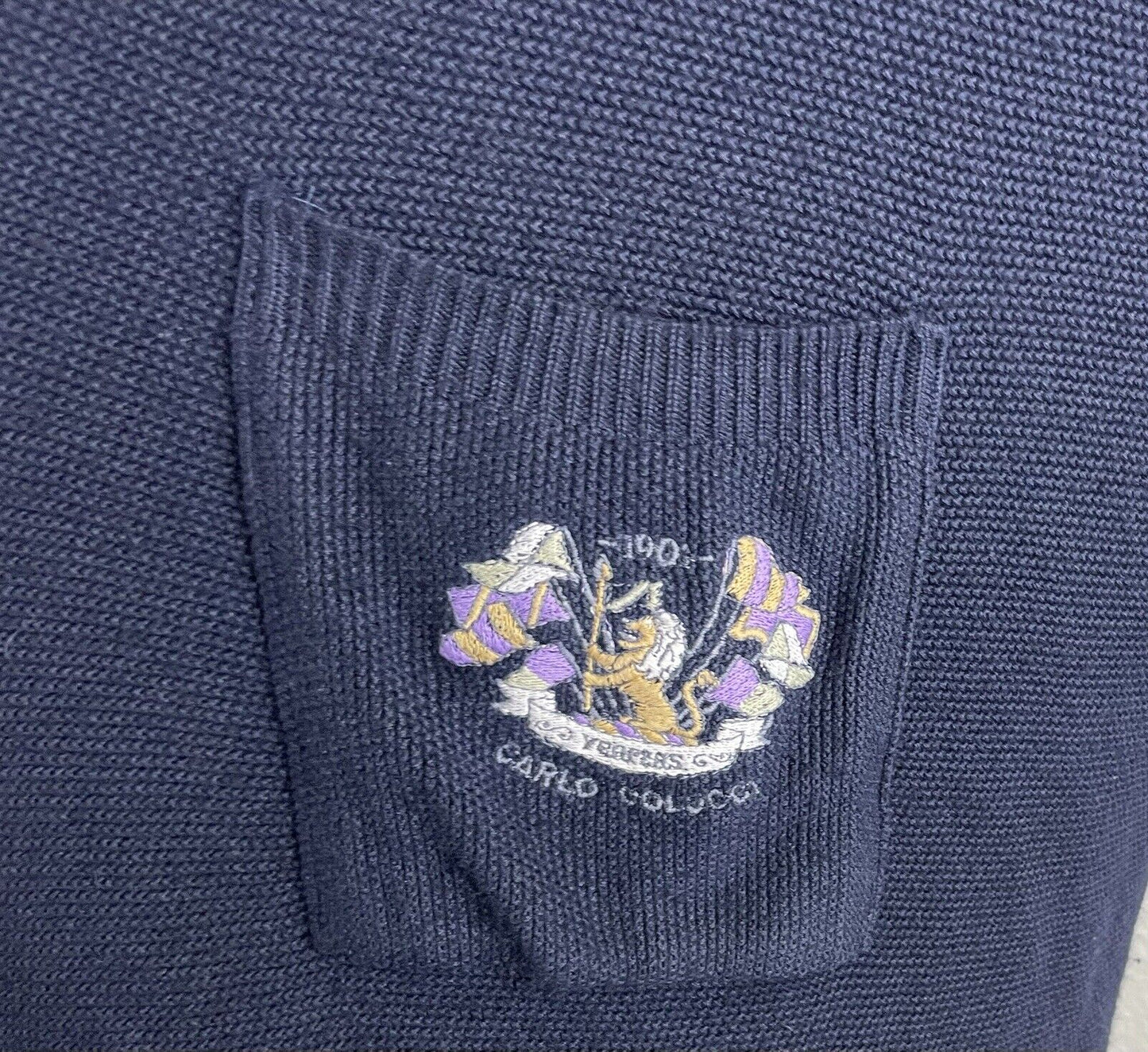 Carlo Colucci Pullover L Herren Pulli Männer Sweatshirt Wolle Vintage 90s