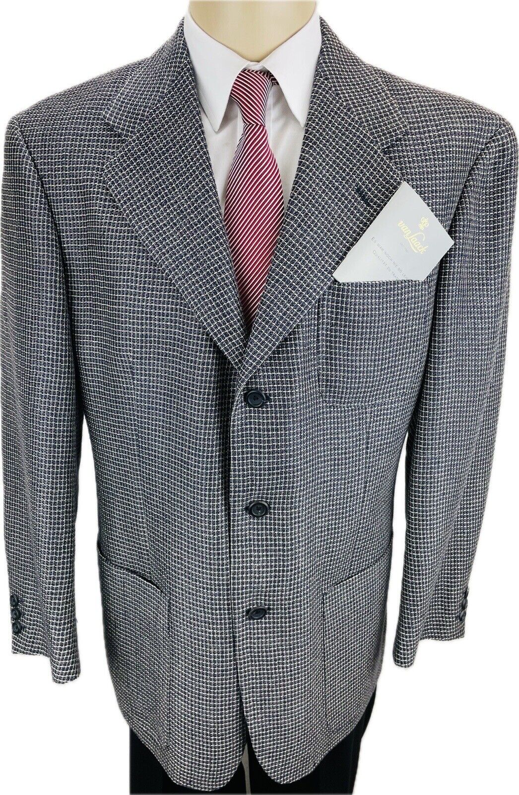 Van Laack Leinensakko 50 NEU Herren Jackett Jacke Sakko Leinen Anzug Kariert