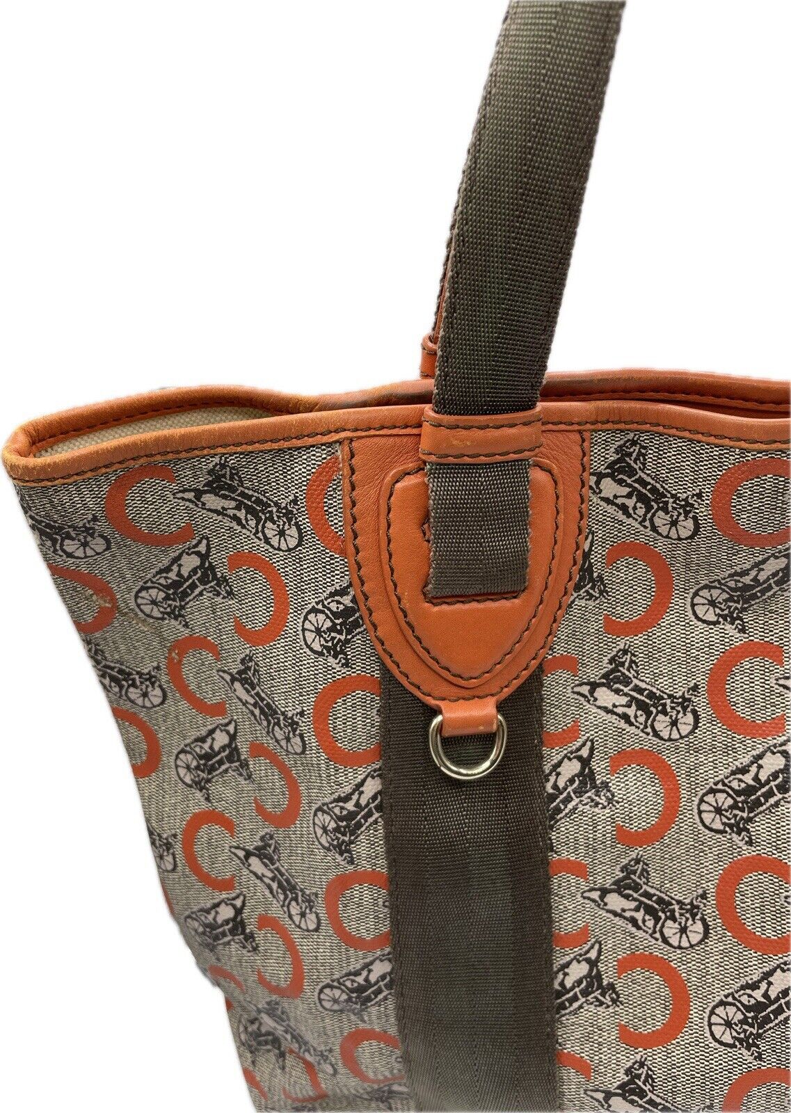 Celine Tote Bag Handtasche Macadam Canvas Damen Taschen Designer Vintage