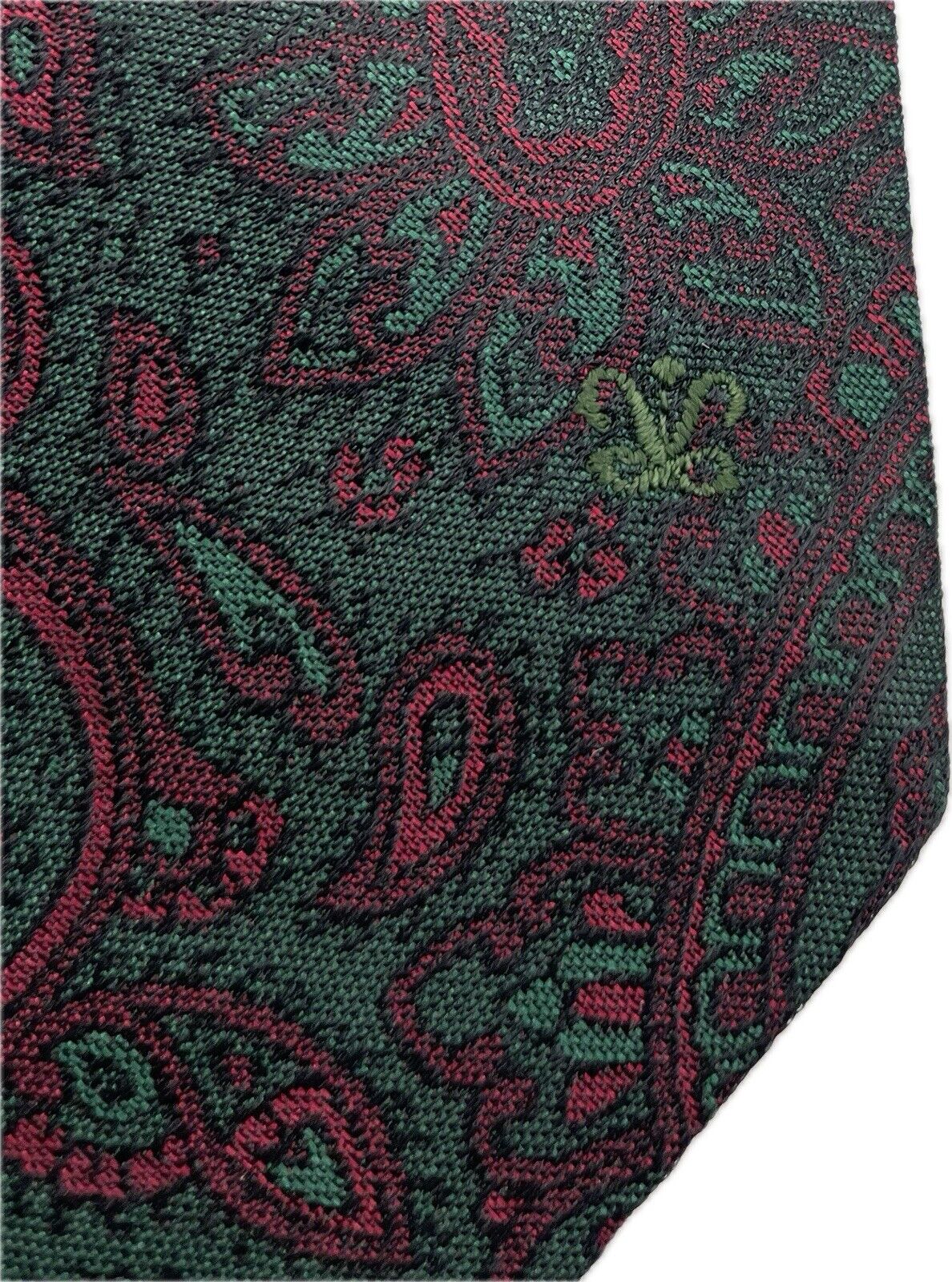 Van Laack Seidenkrawatte Herren Krawatten Tie Schlips Vintage Paisley Grün