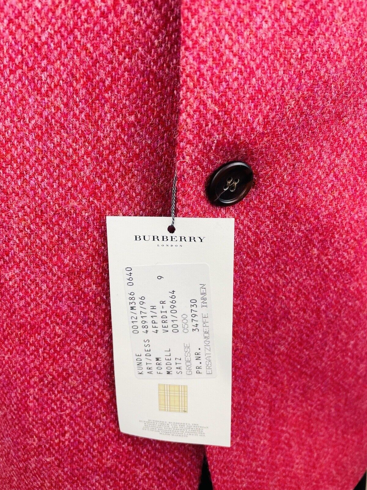 BURBERRY Tweedsakko 50 Herren Jacke Männer Jackett Sakko Anzug Jagd Tweed Neu