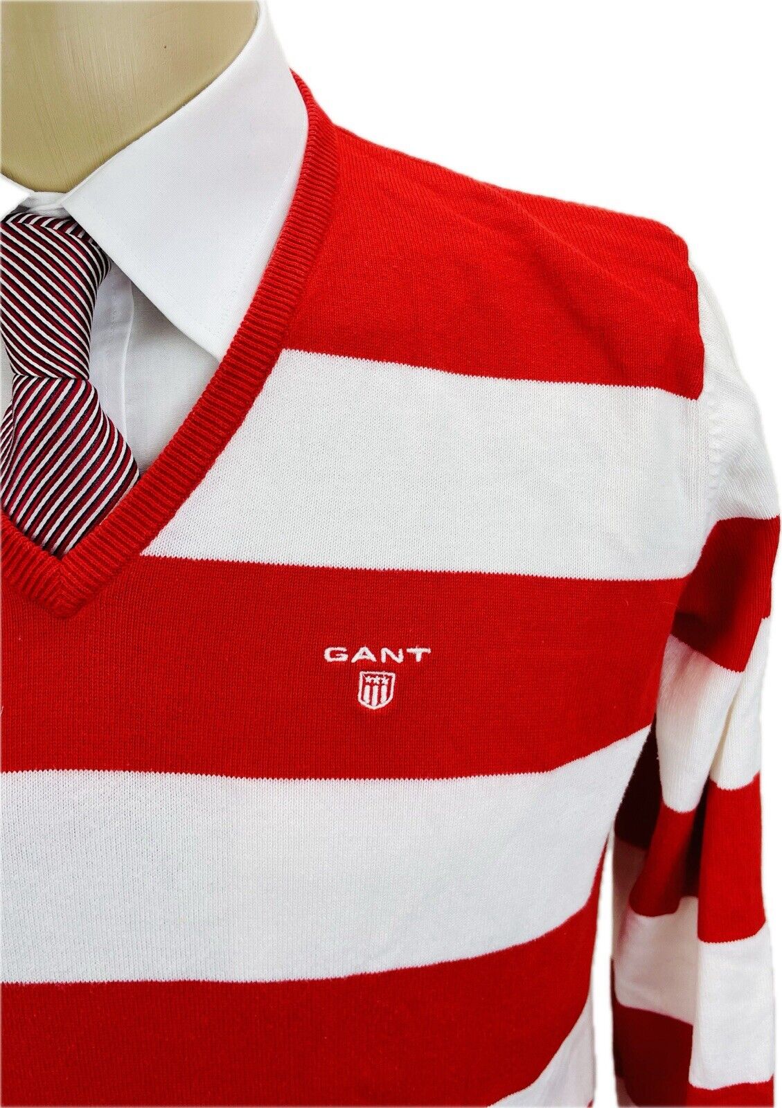 GANT Pullover Gr. M Herren Pulli Männer Sweatshirt Shirt Golf Rot Sweater