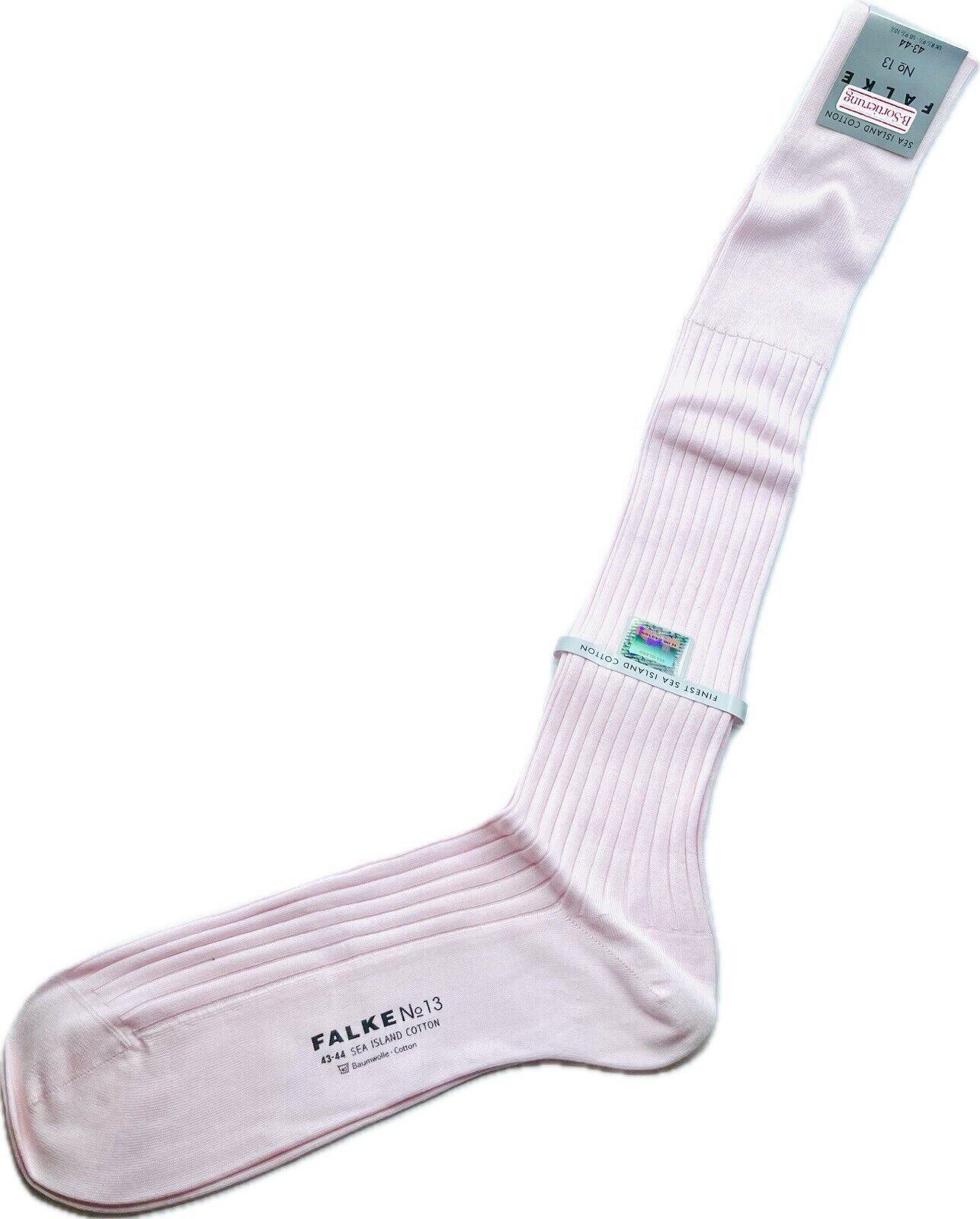 Falke No.13 Socken Gr 43-44 Herren Kniestrümpfe Strümpfe Rosa Sea Island Cotton