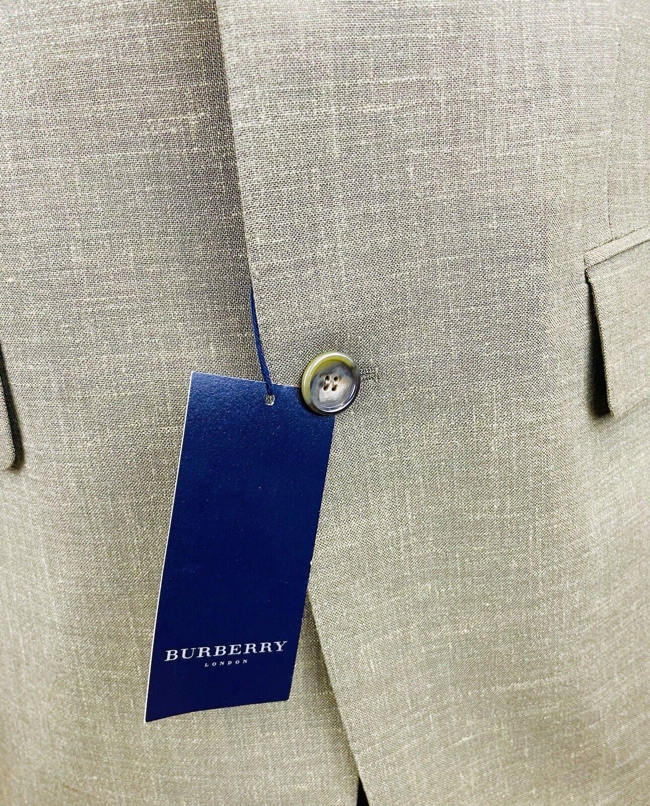 BURBERRY Leinensakko 50 Herren Jacke Männer Jackett Sakko Anzug Jagd Leinen Neu