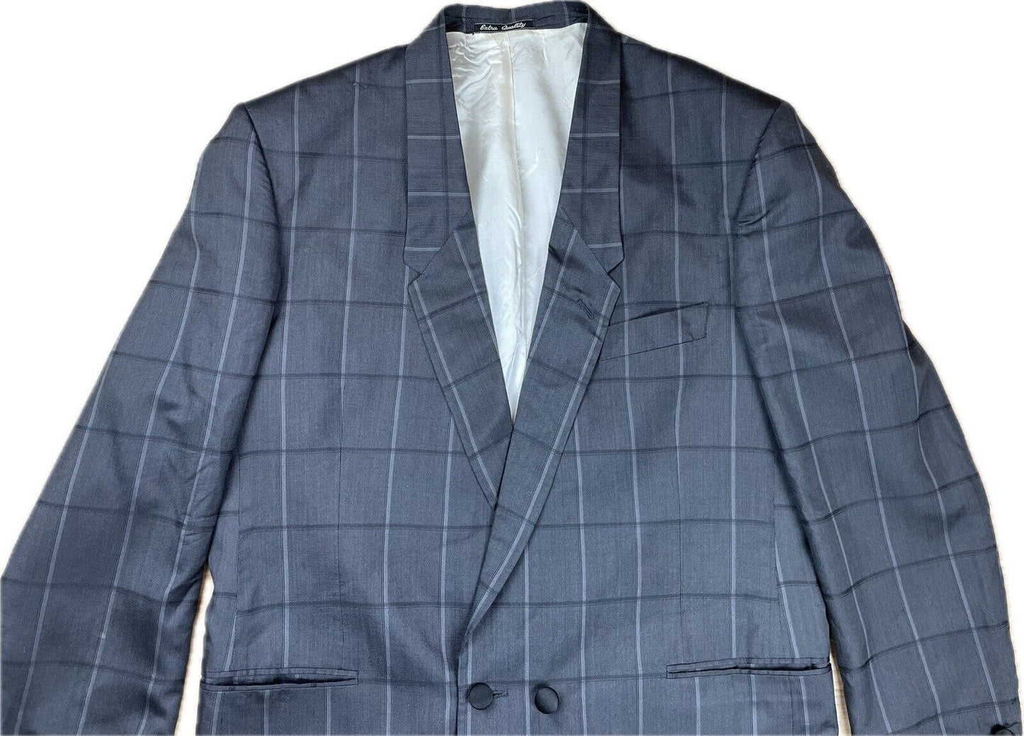 Ermenegildo Zegna Sakko 48 Herren Smoking Jackett Doppelreiher Anzug Vintage 80s
