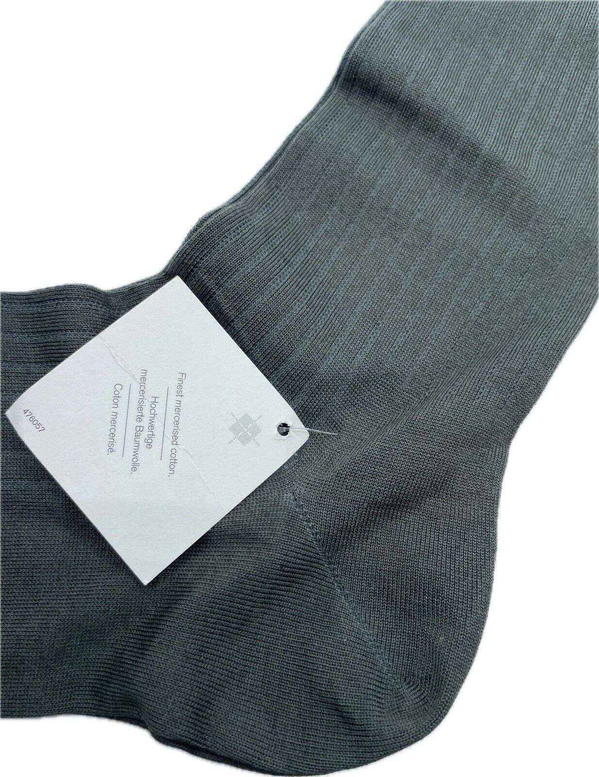 Burlington Socken Gr 40-46 Herren Kniestrümpfe Strümpfe Grau Sea Island Cotton