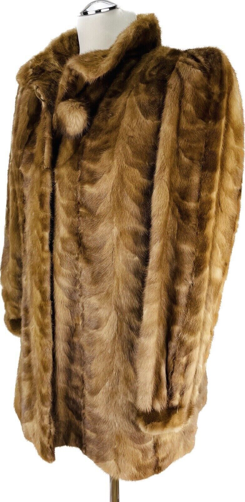 Saga Mink Nerzjacke Gr. 42 L Damen Pelzmantel Echt Pelz Pelzjacke Nerzpelz Nerz
