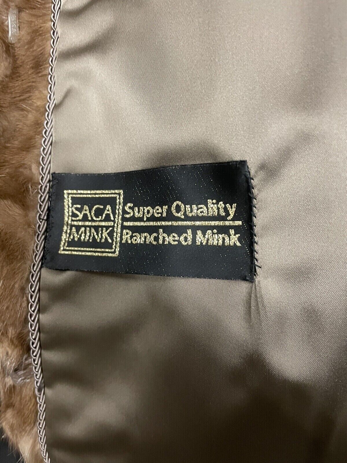 Saga Mink Nerzjacke Gr. 42 L Damen Pelzmantel Echt Pelz Pelzjacke Nerzpelz Nerz