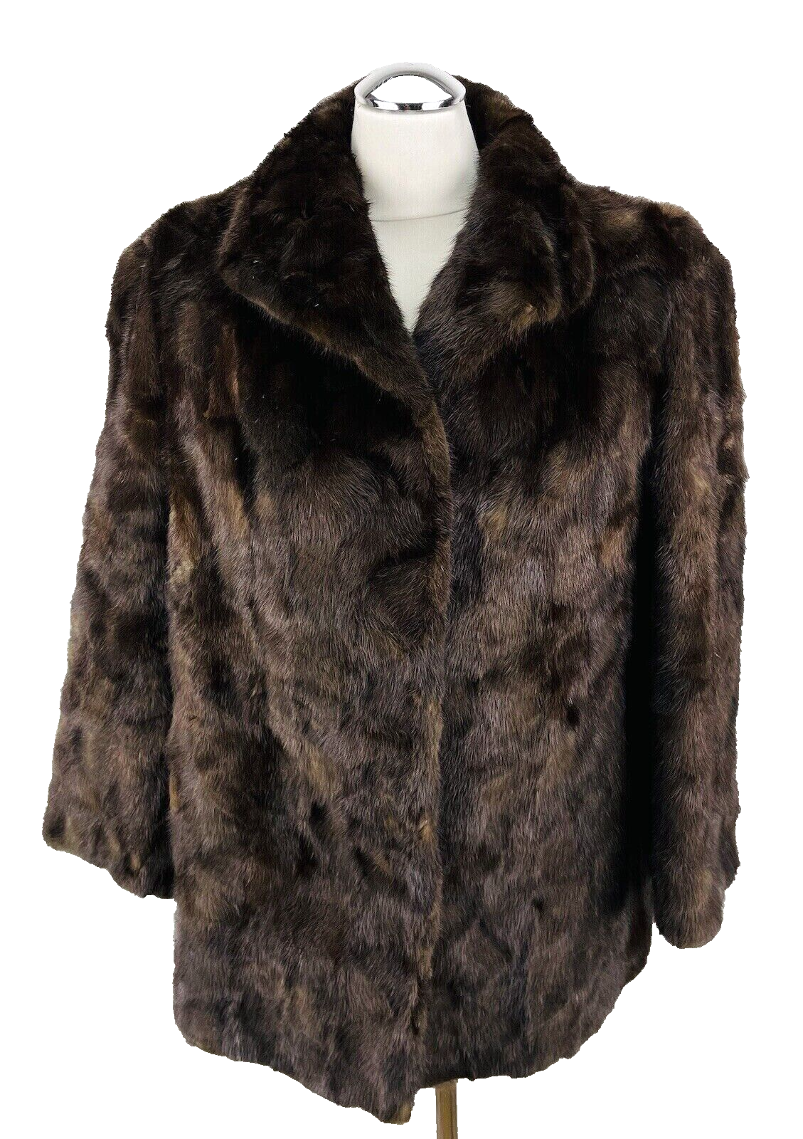 Saga Mink Nerzjacke Gr. 42 L Damen Pelzmantel Echt Pelz Pelzjacke Nerzpelz Nerz