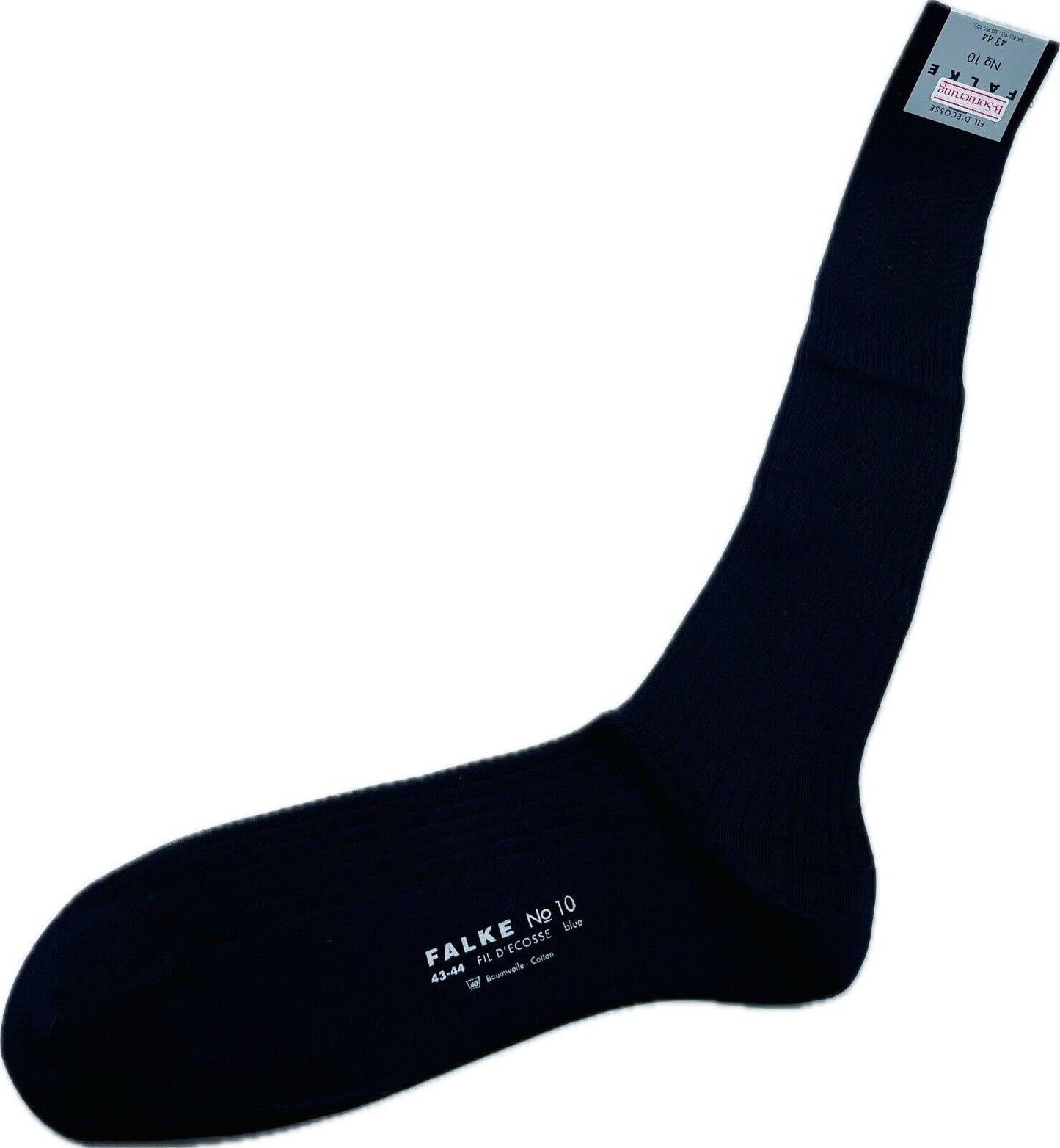 Falke No.10 Socken 43-44 Herren Kniestrümpfe Strümpfe Dunkelblau FIL D´ECOSSE