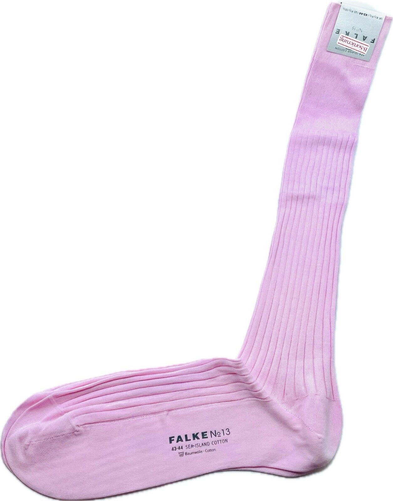 Falke No.13 Socken Gr 43-44 Herren Kniestrümpfe Strümpfe Rosa Sea Island Cotton