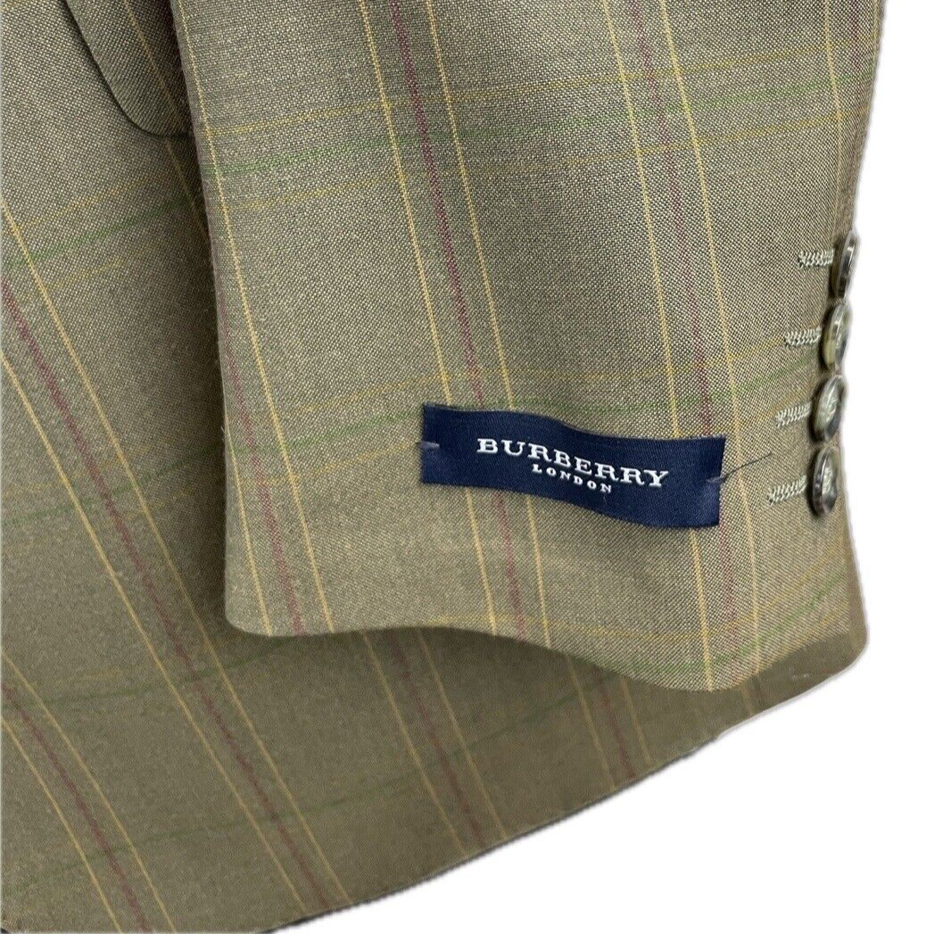 BURBERRY Sakko 50 Herren Jacke Männer Jackett Sakko Anzug Jagd Tweed Kariert Neu